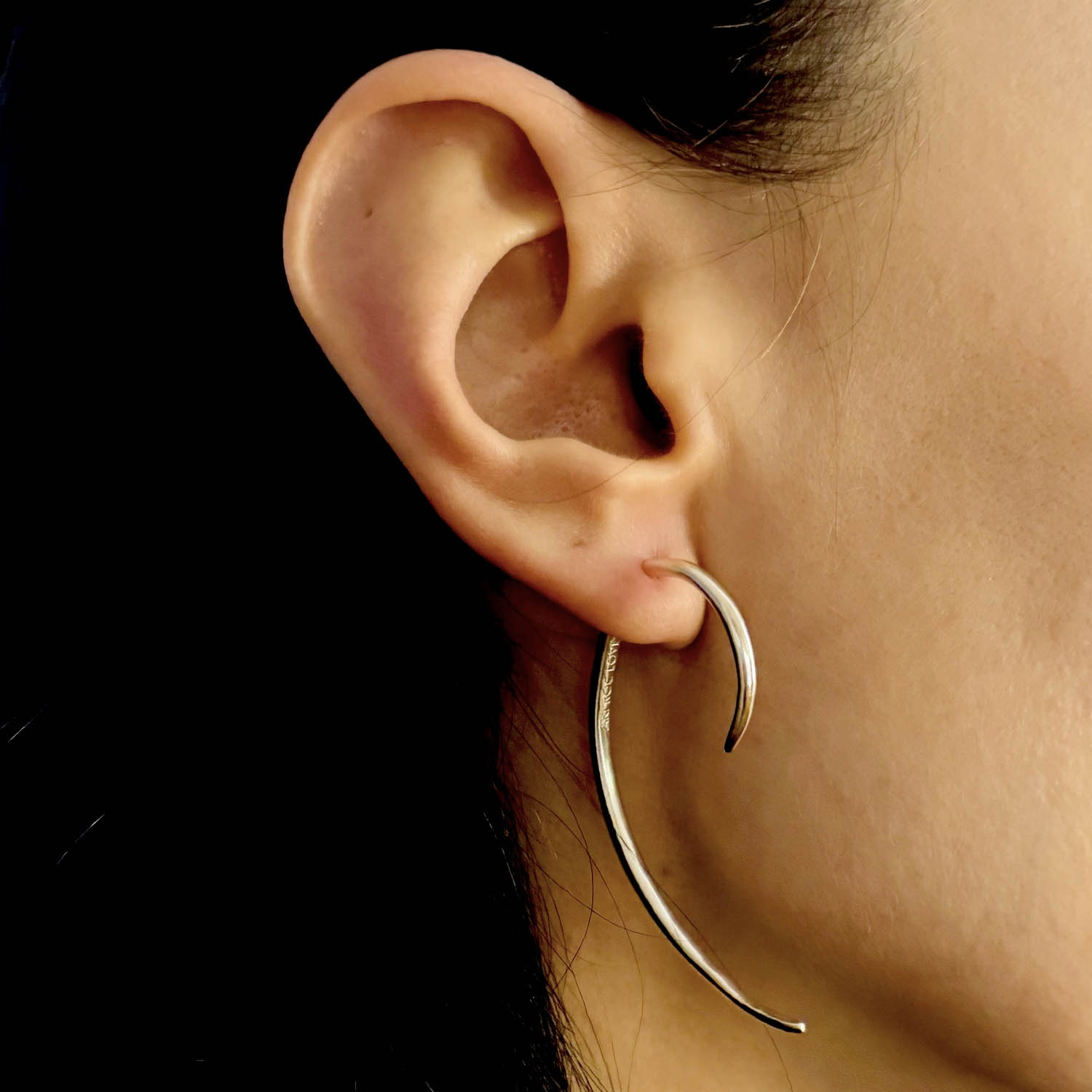 Front-Back Single Hoop Earring