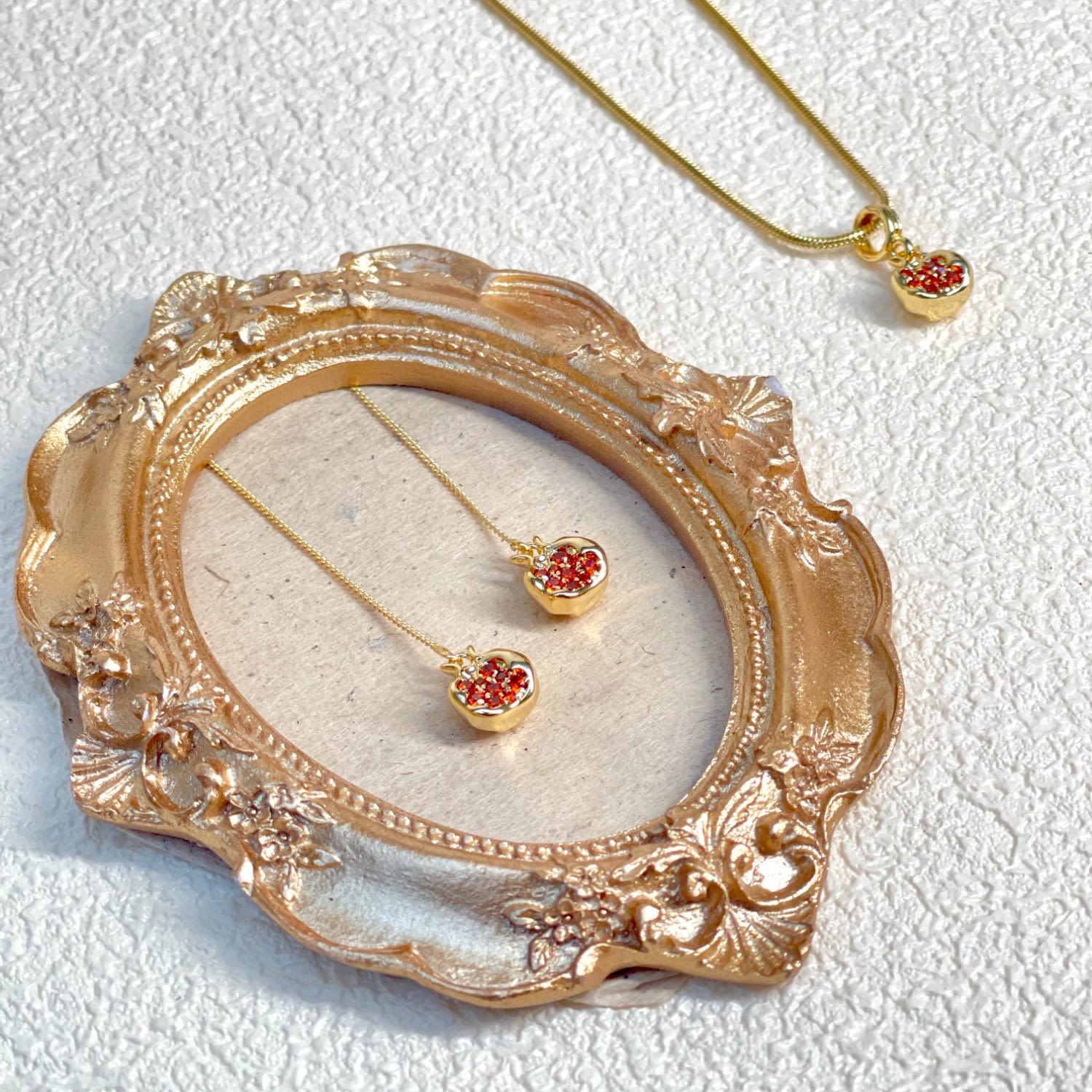 Fruit Threader Earrings - Red