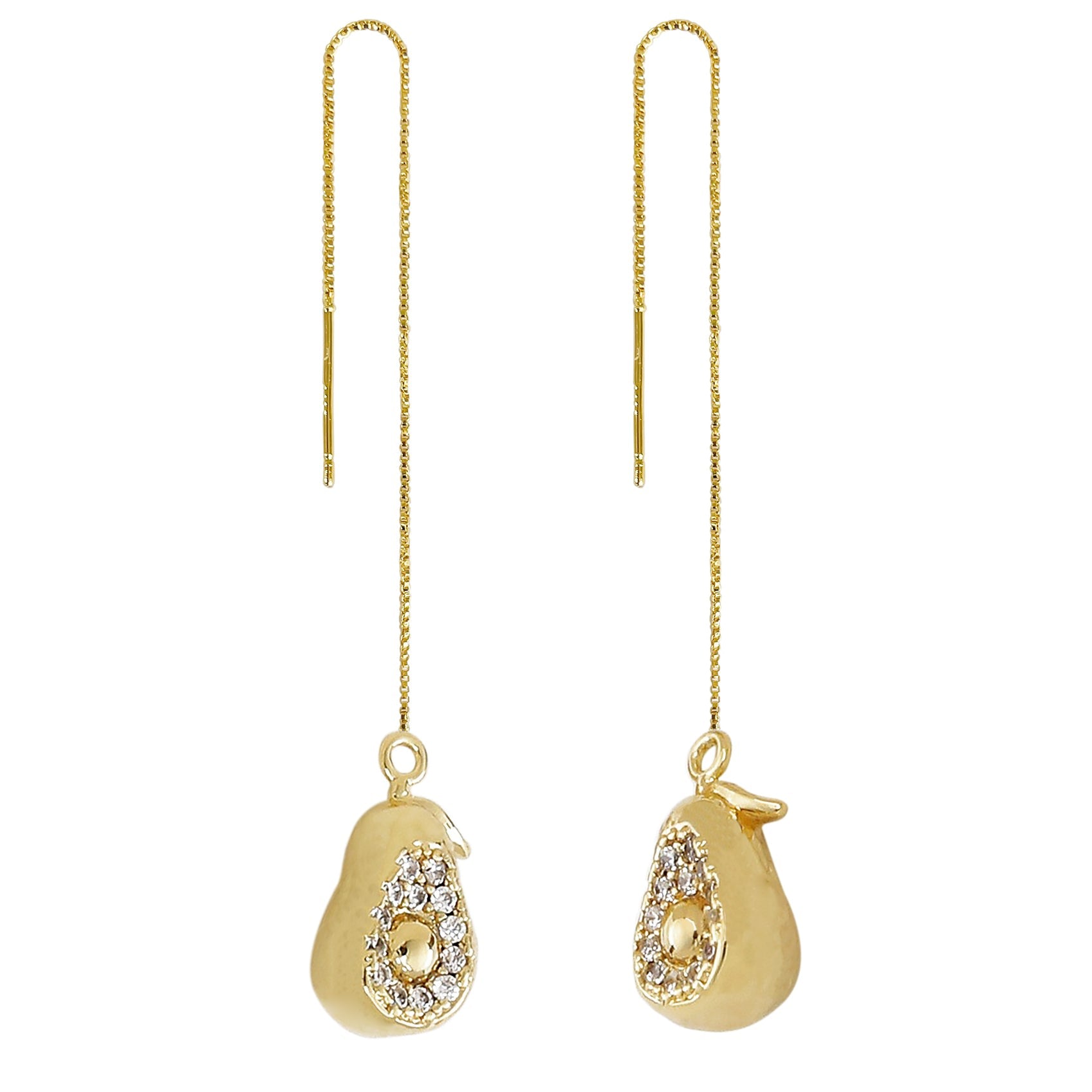 Fruit Threader Earrings - White