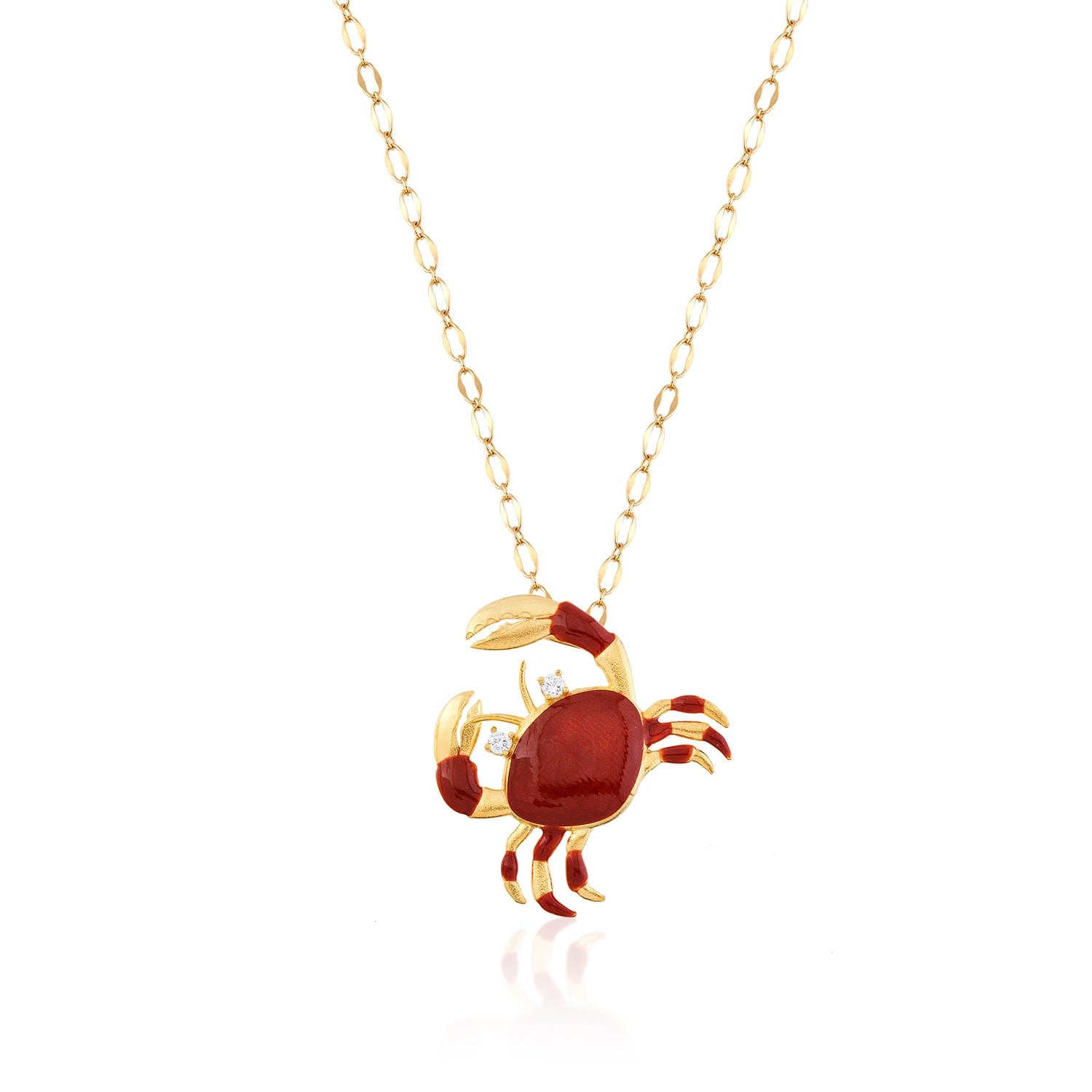 Orange Crab Necklace