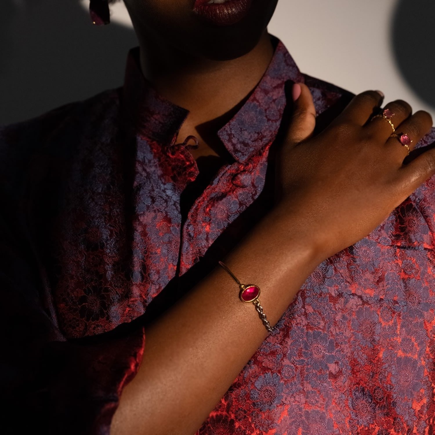 Balance Pink Calcedony Gemstone Bracelet