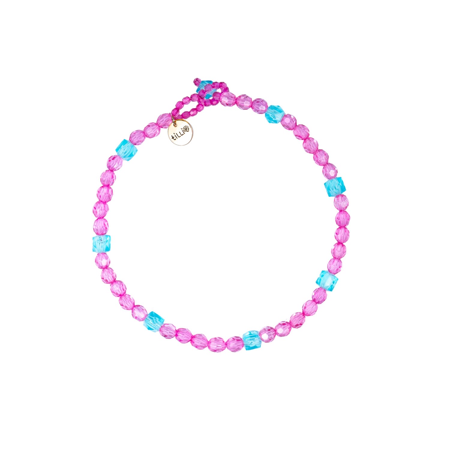 Fuchsia Pink Daily Wear Carnival Bead Necklace