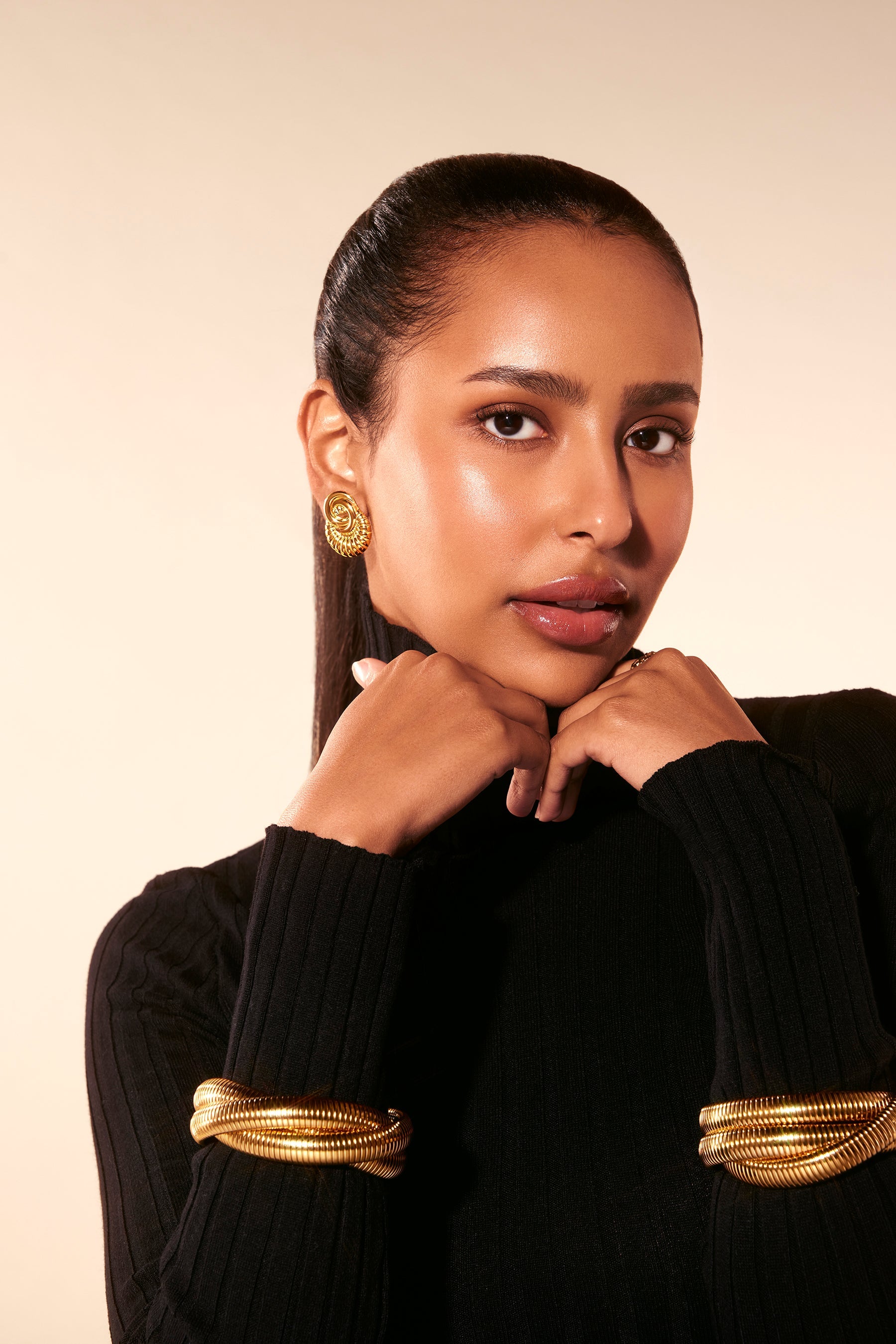 Fuel Gold Plated Statement Earrings