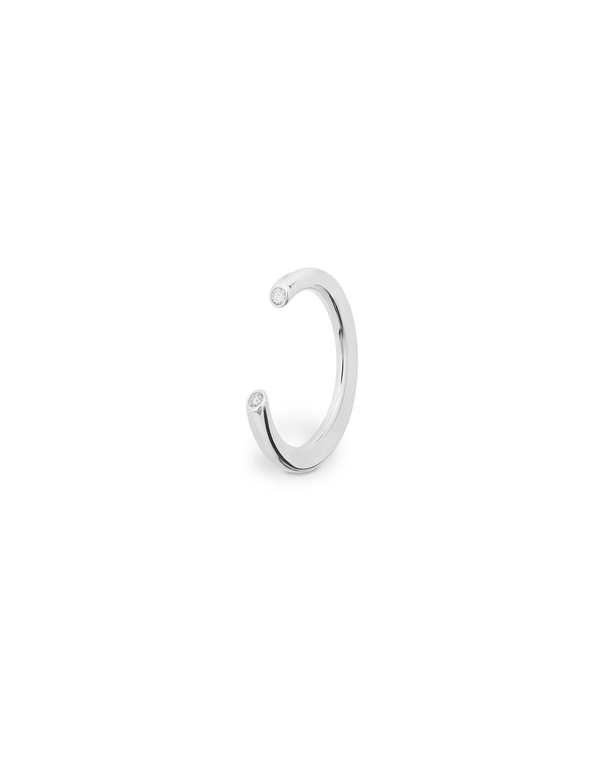 FULL MOON RING DIAMOND WHITE GOLD