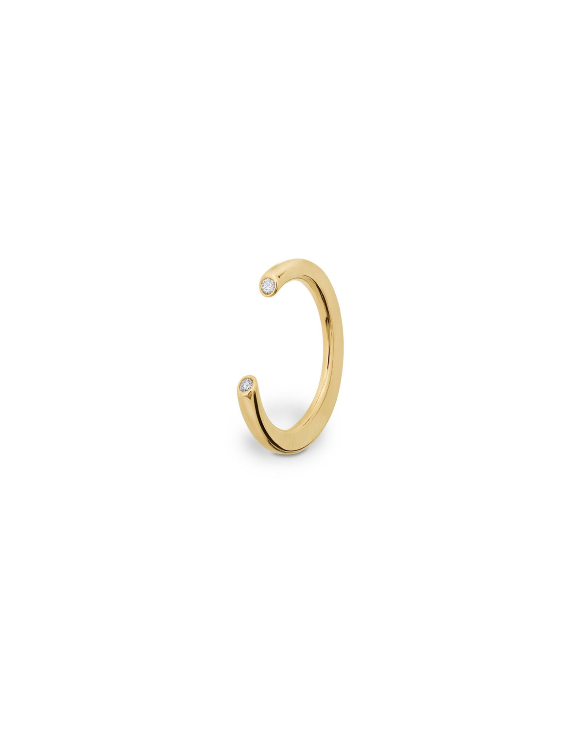 FULL MOON RING DIAMOND YELLOW GOLD