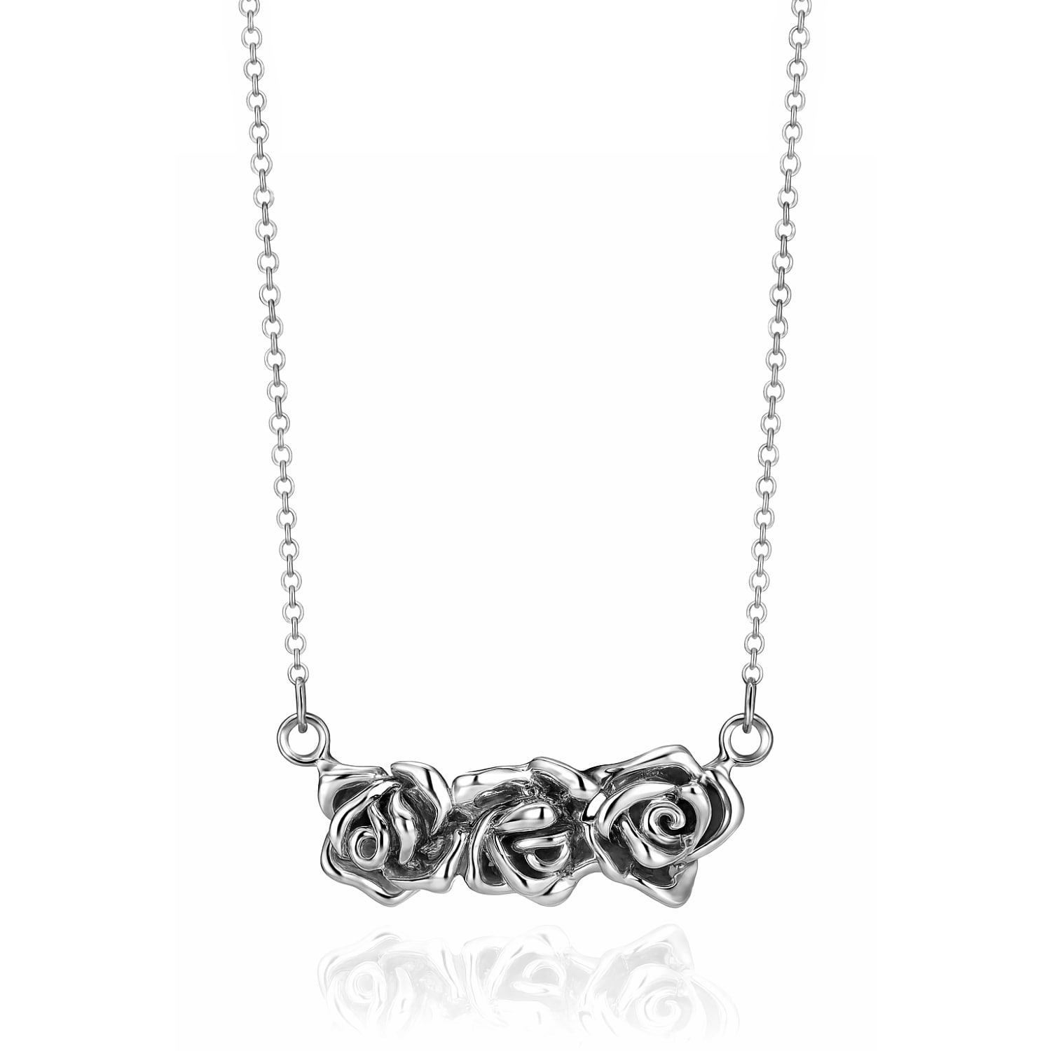 Fusion Necklace In Sterling Silver– Romantic Artisanal Style – Jewellery For Women
