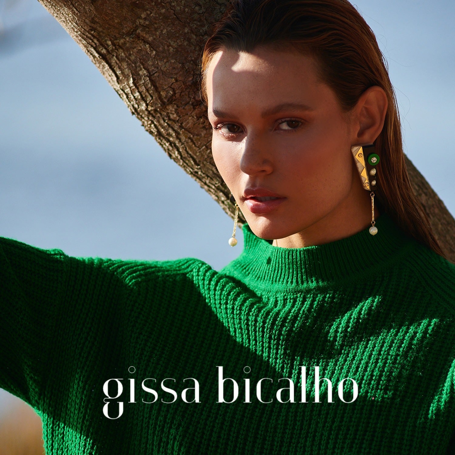 Handmade Acrylic Earring Short Inti Kahki