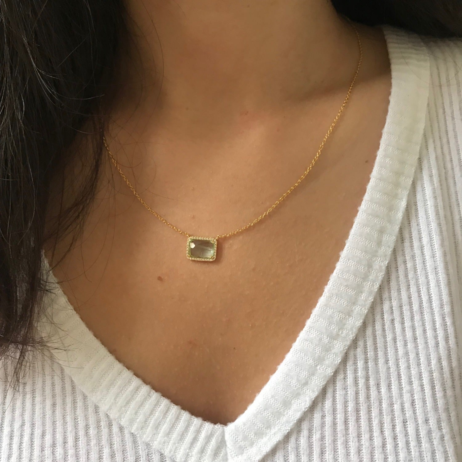 Atiena Paraiba Necklace In Gold