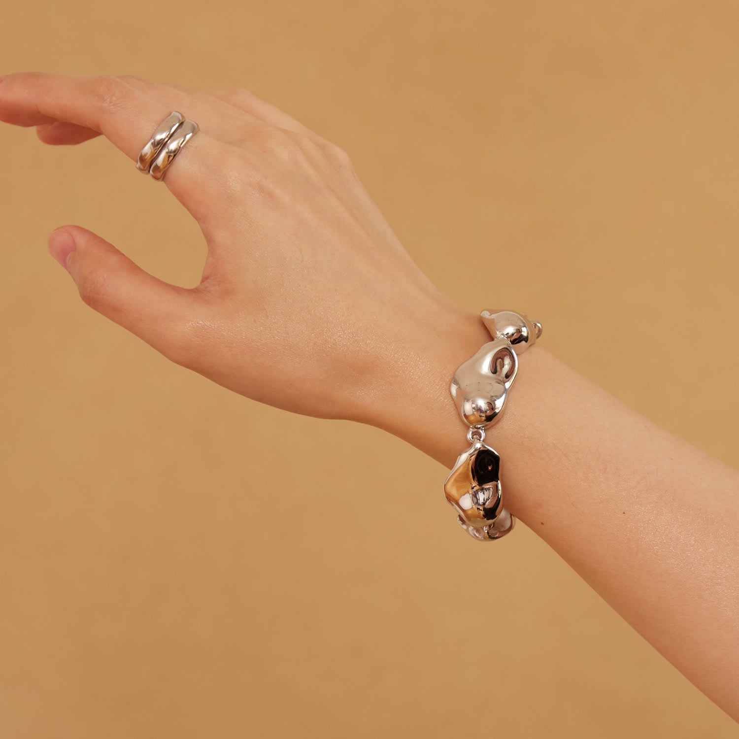 Molten Bracelet Silver