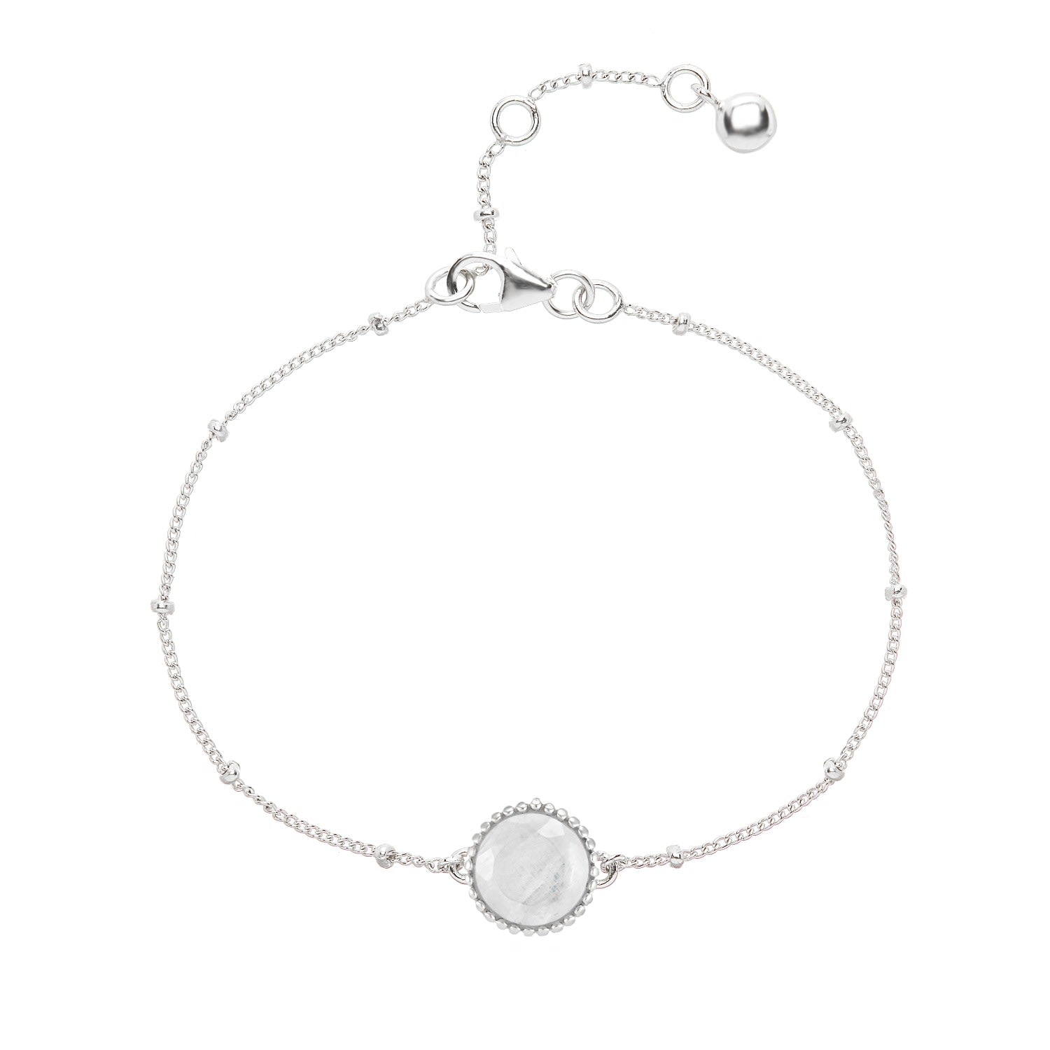 Barcelona Silver June Birthstone Bracelet Moonstone