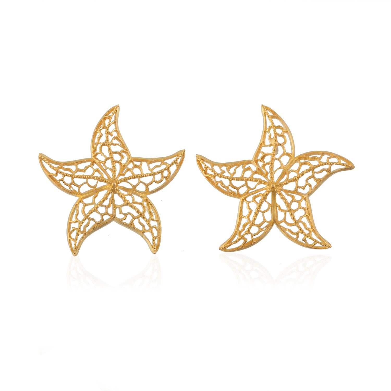 Gold Starfish Earrings