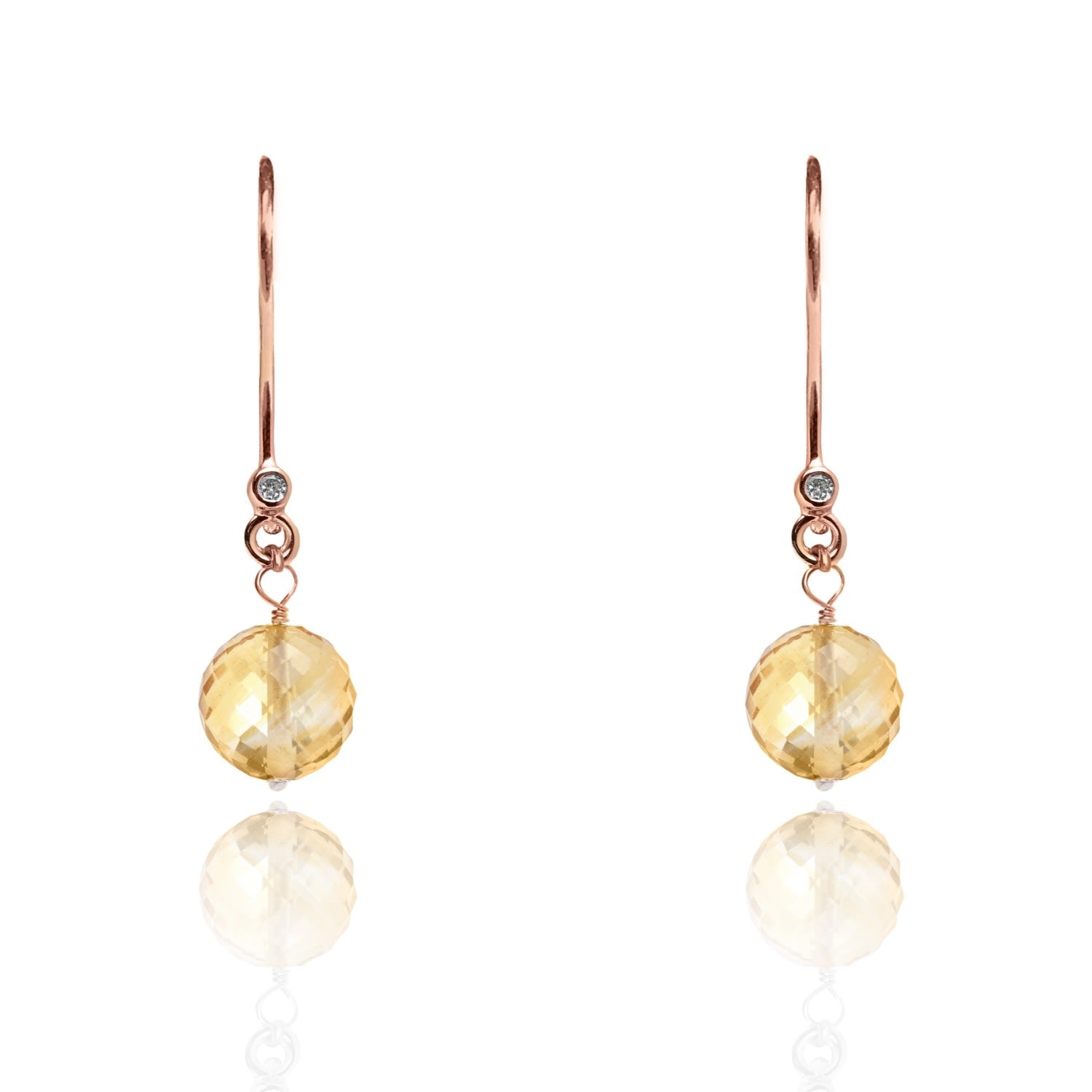 Yellow Topaz Dangly Earrings November Birthstone