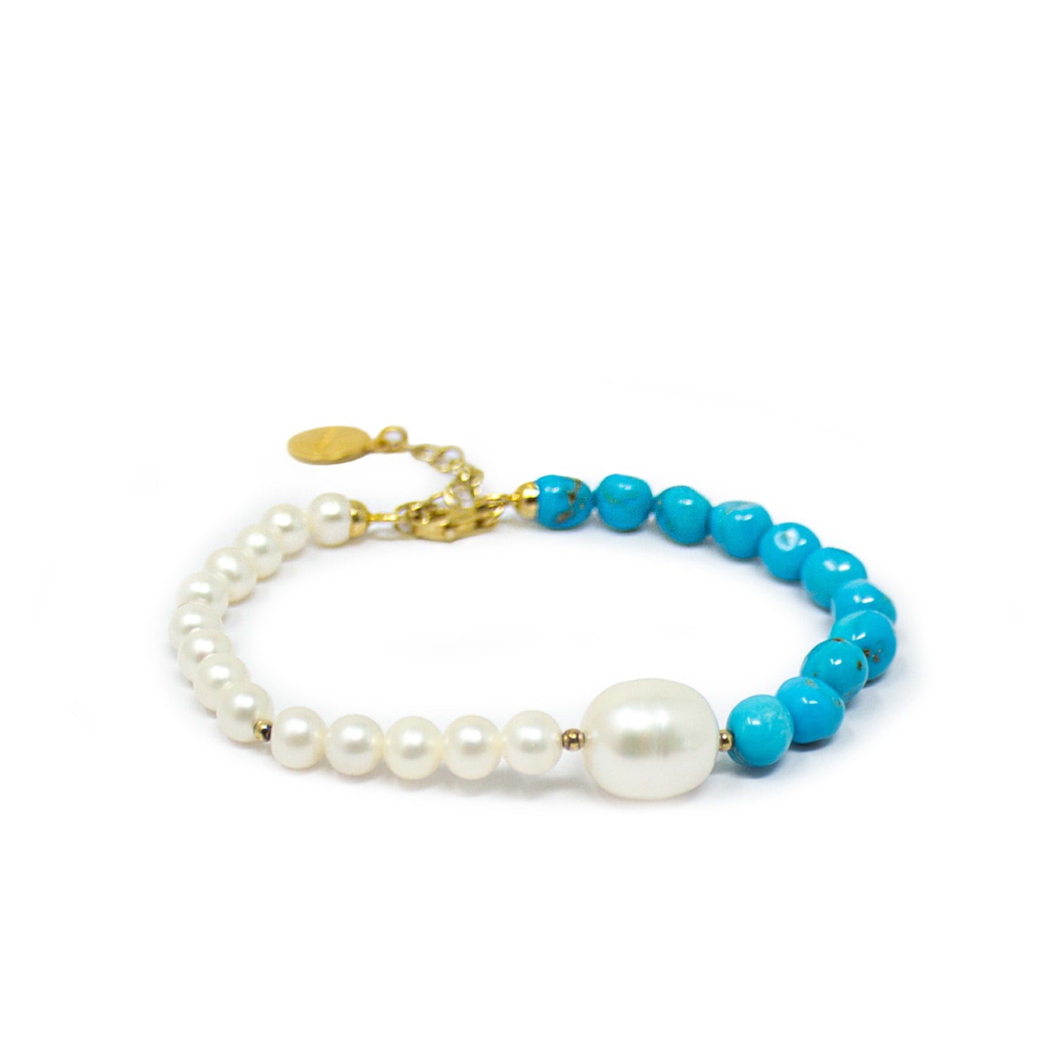 Gaia Bracelet With Pearls And Turquoise