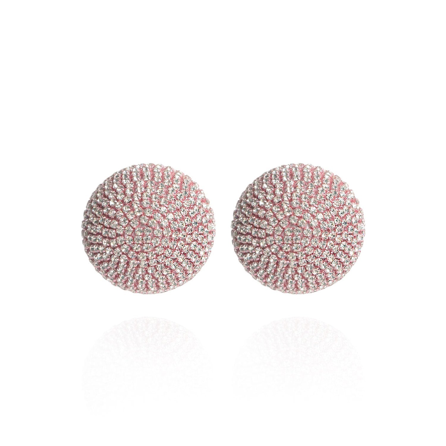 Gaia Glam Midi Earrings In Rosy Sparkle