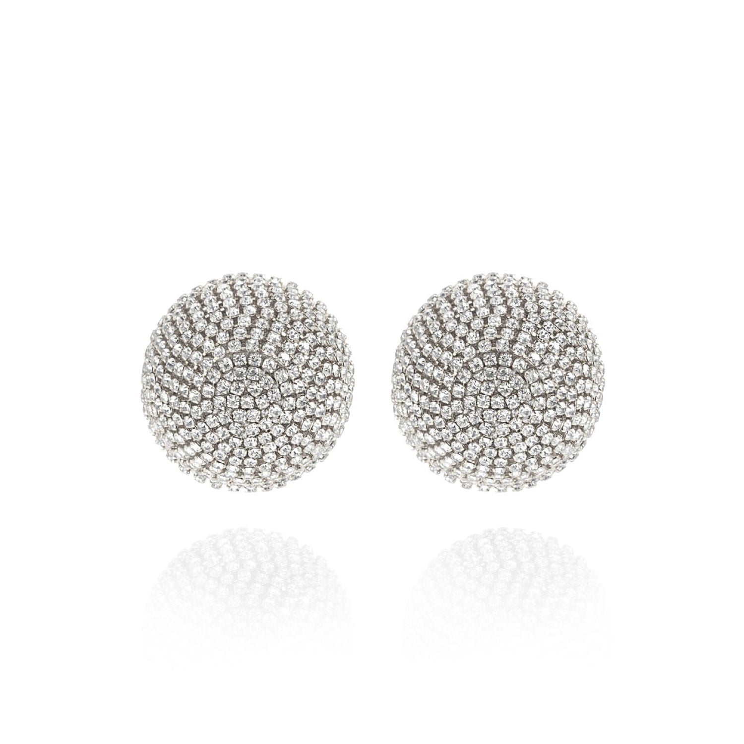 Gaia Glam Midi Earrings In Silver Sheer