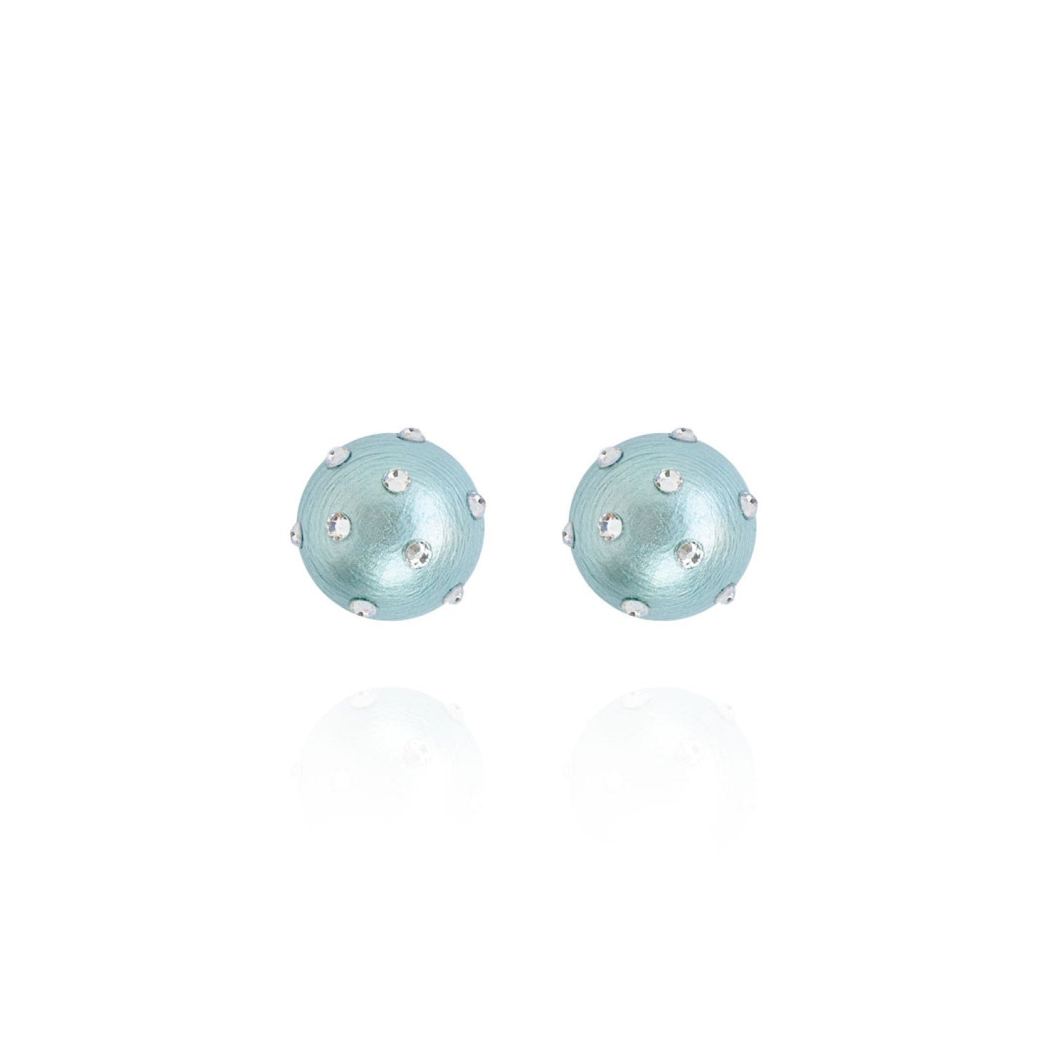 Gaia Jet Petite Earrings In Aqua Blue