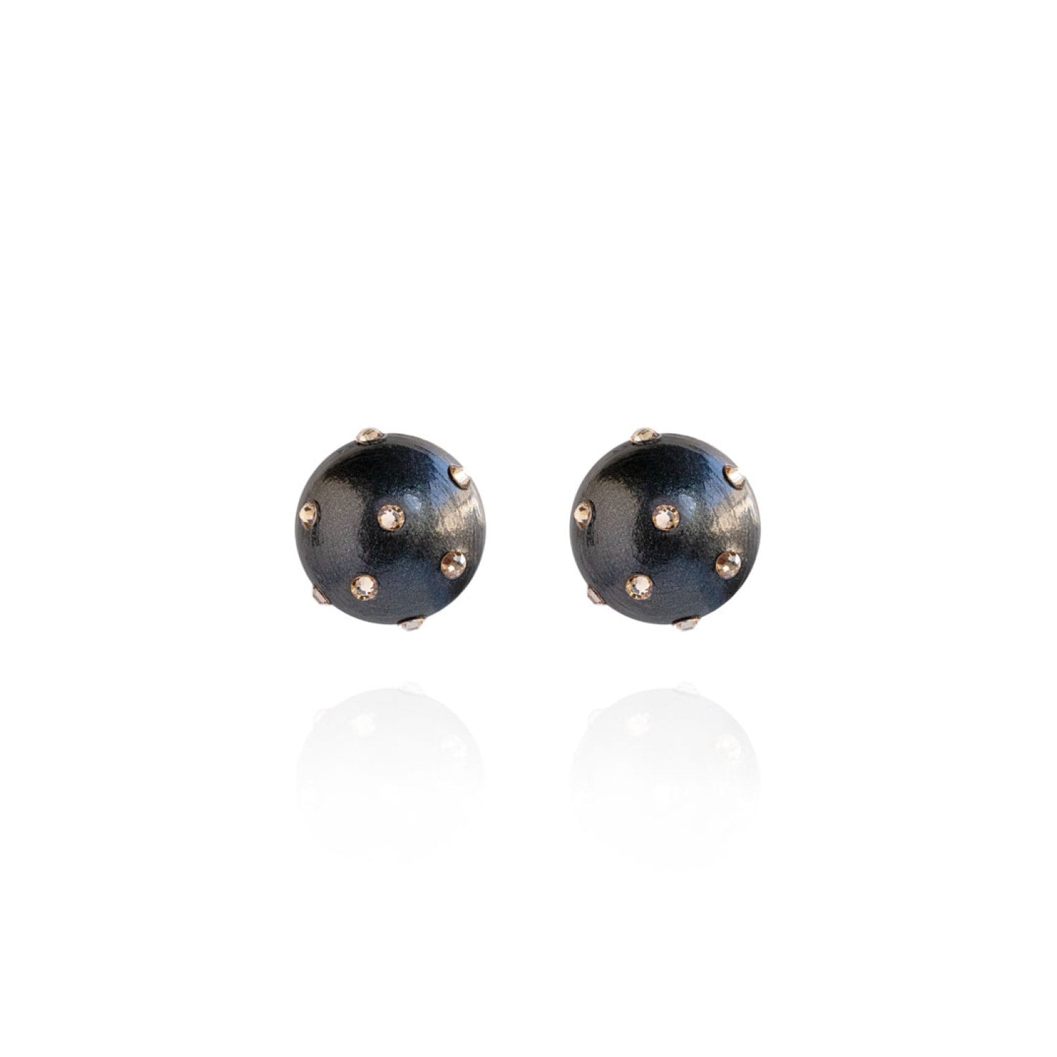 Gaia Jet Petite Earrings In Black Coral