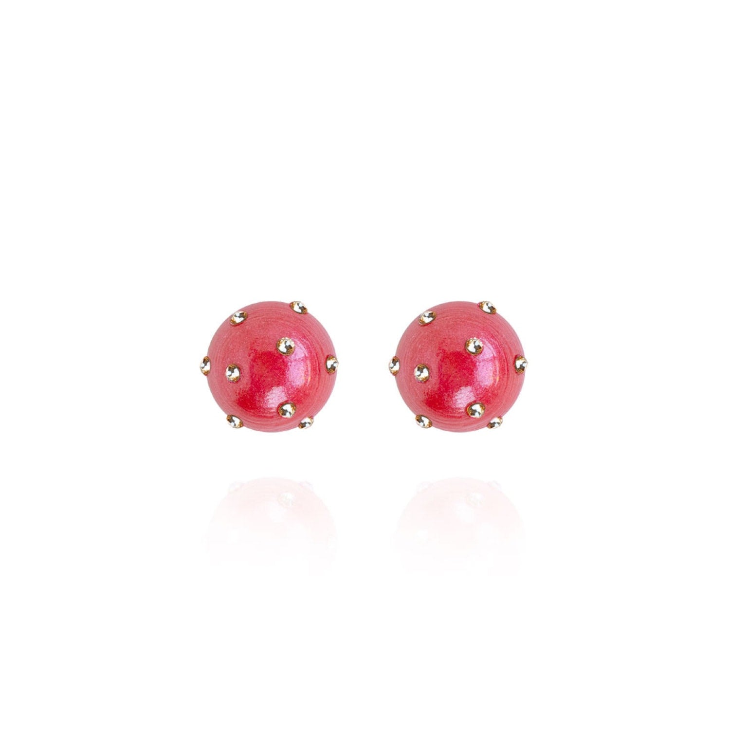 Gaia Jet Petite Earrings In Coral Sunset