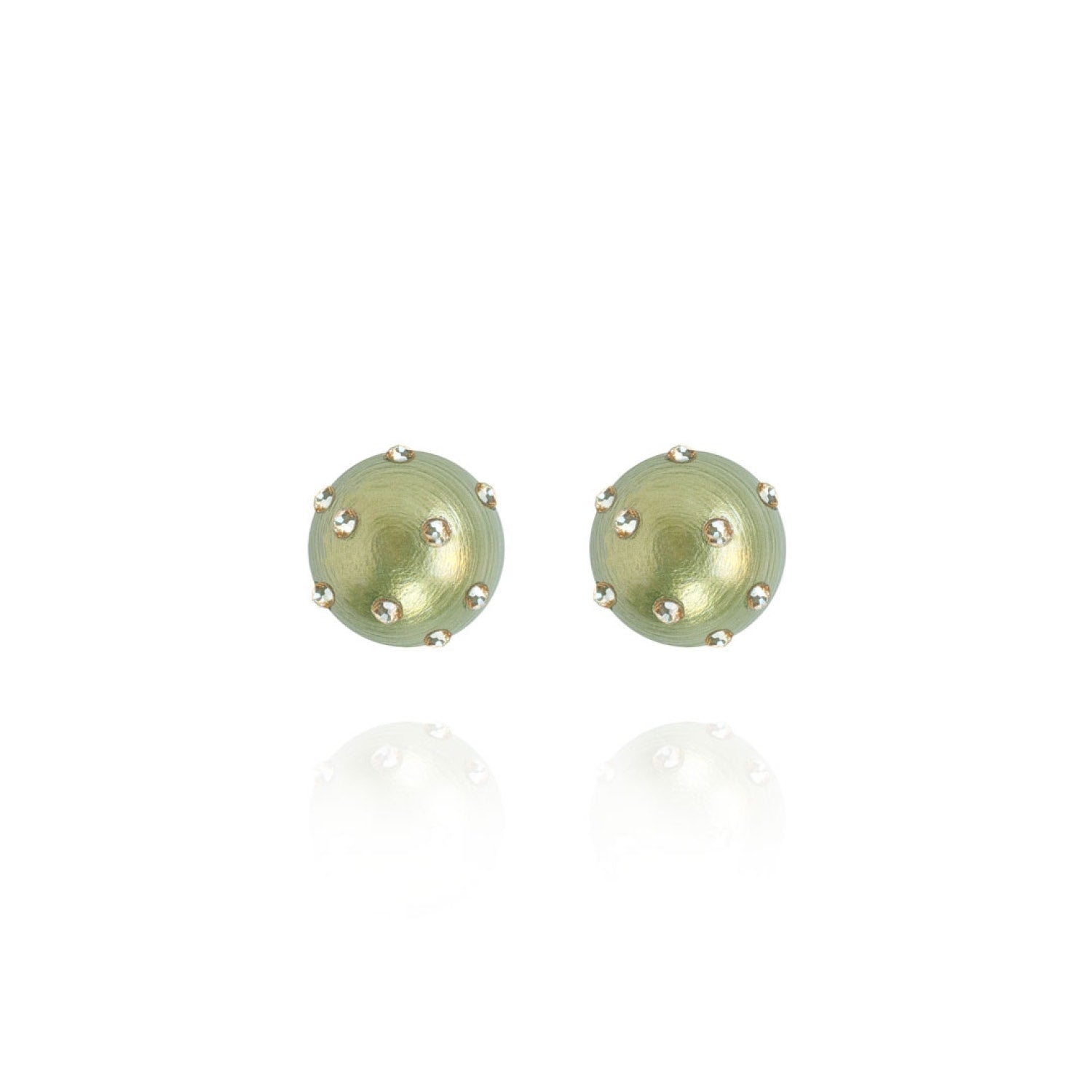 Gaia Jet Petite Earrings In Lime Twist