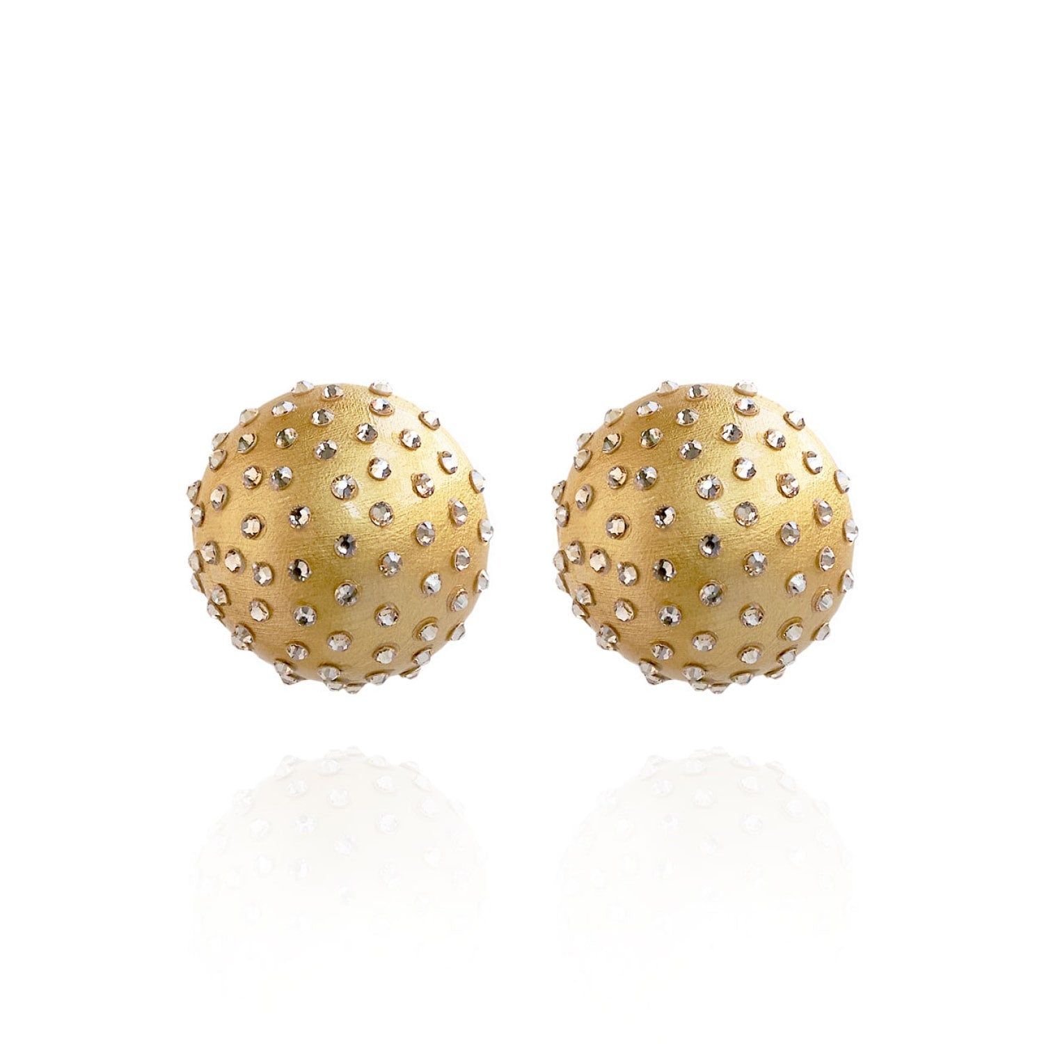 Gaia Midi Jet Earrings In Gold Luxe