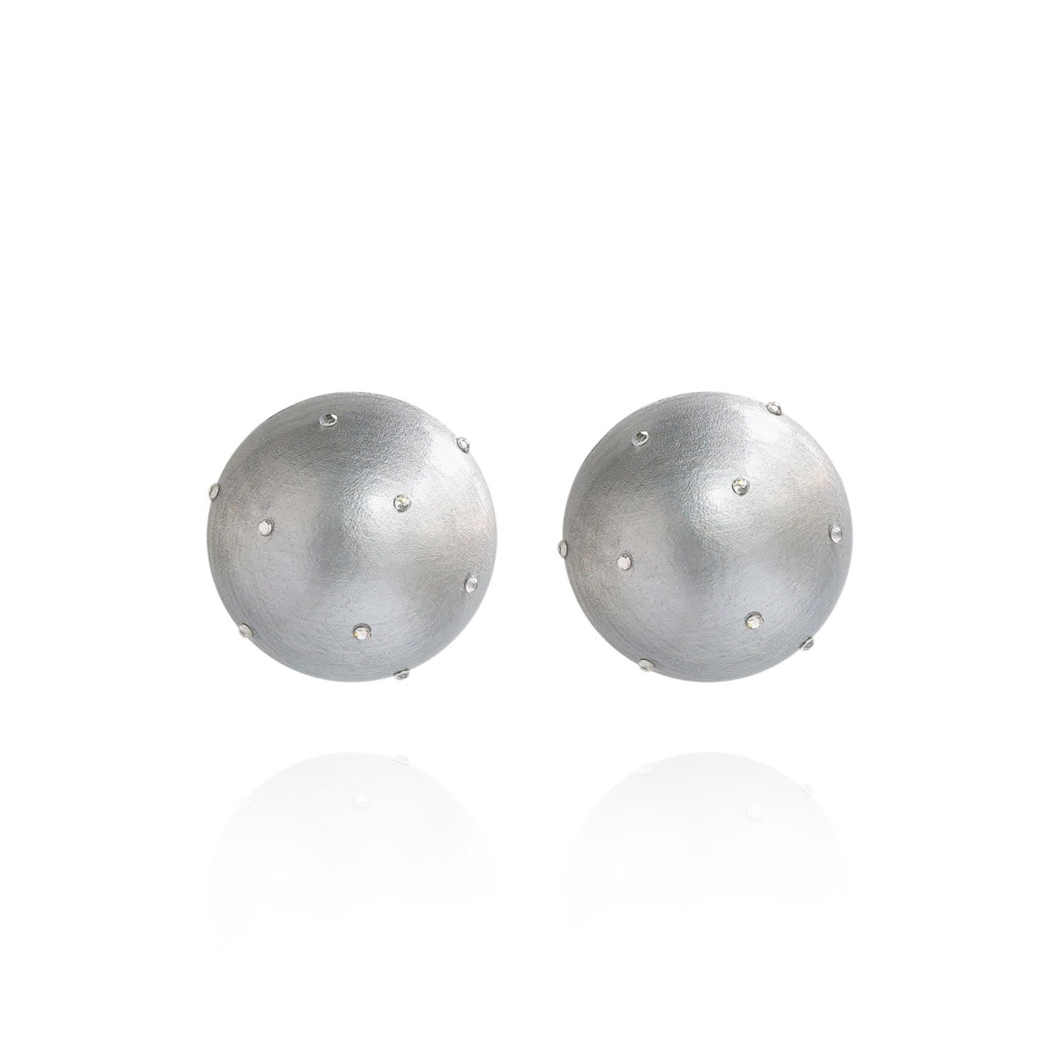 Gaia Midi Crystal Earrings In Cloudy Sky