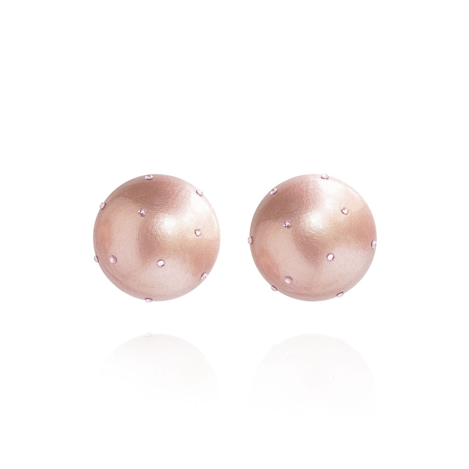 Gaia Midi Crystal Earrings In Noble Blush