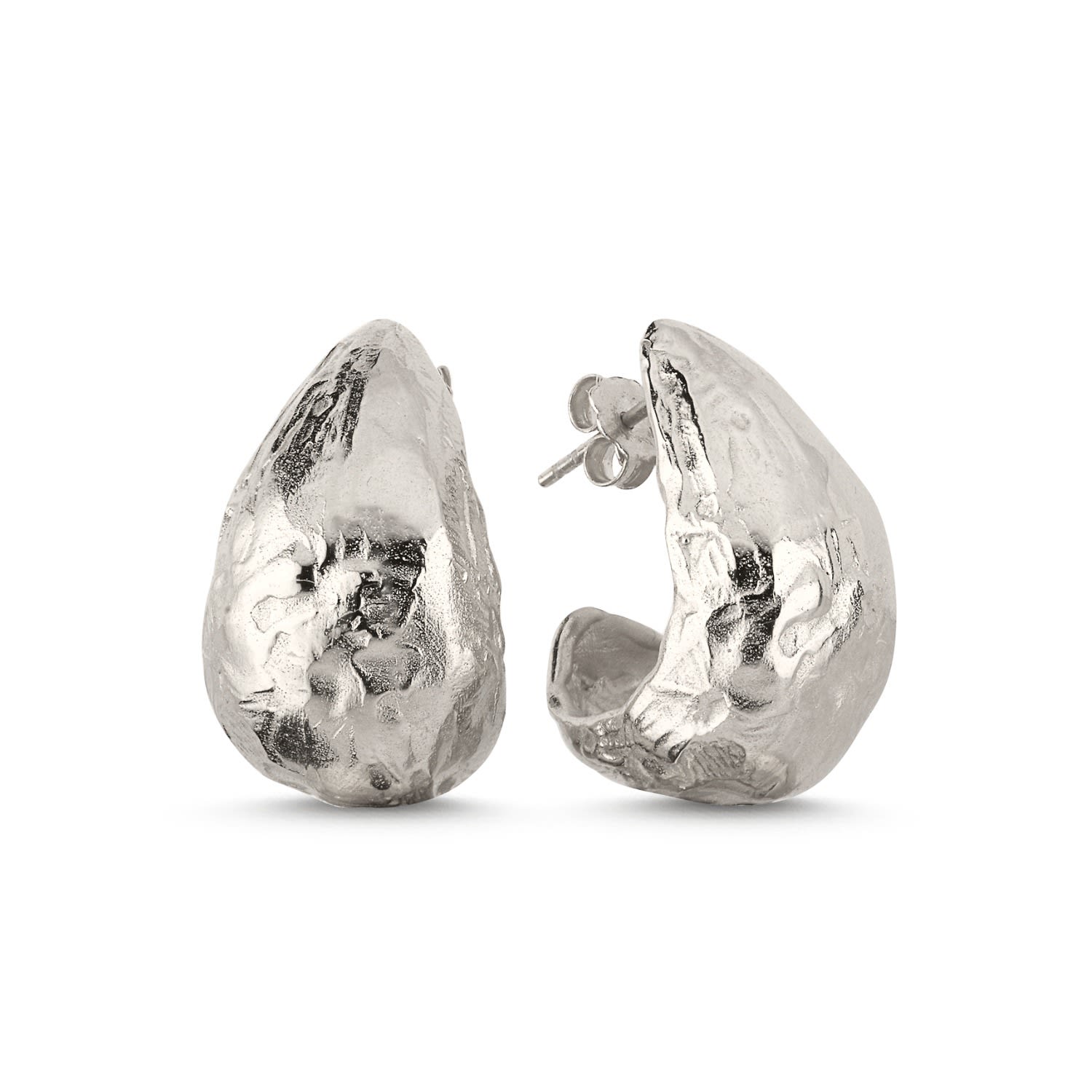 Gaia Silver Hoop Earrings