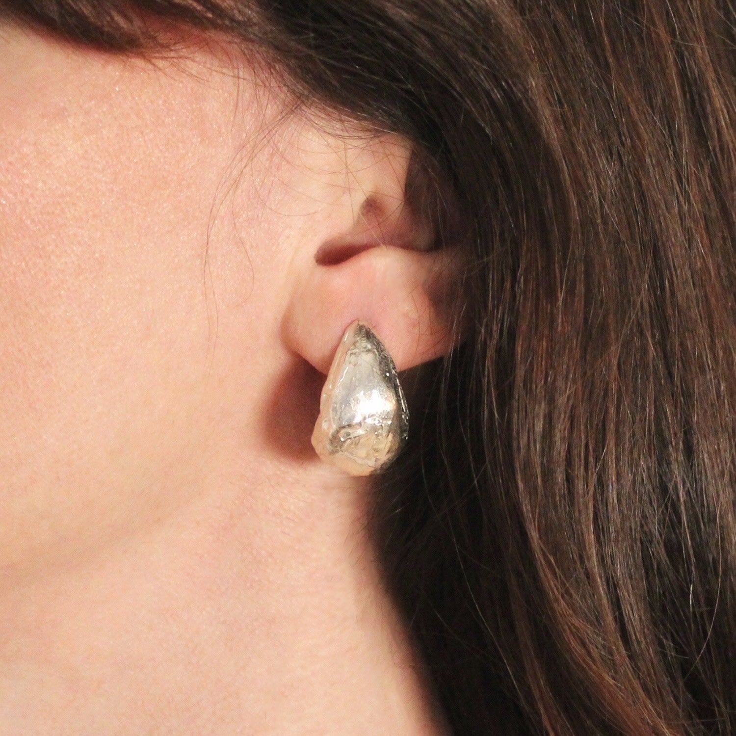 Gaia Silver Hoop Earrings