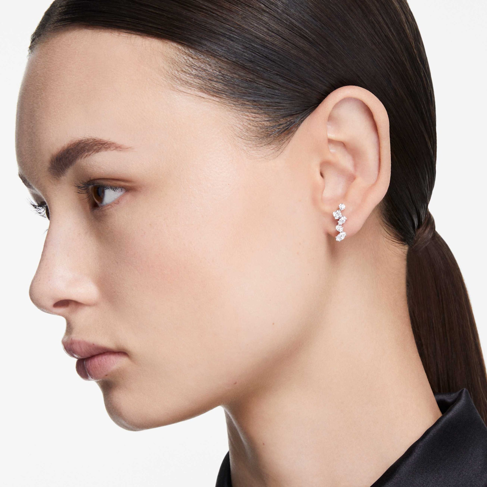 GALAXY EAR CUFFS LAB GROWN DIAMONDS 1 25 CT TW MIXED SHAPES 14K WHITE GOLD