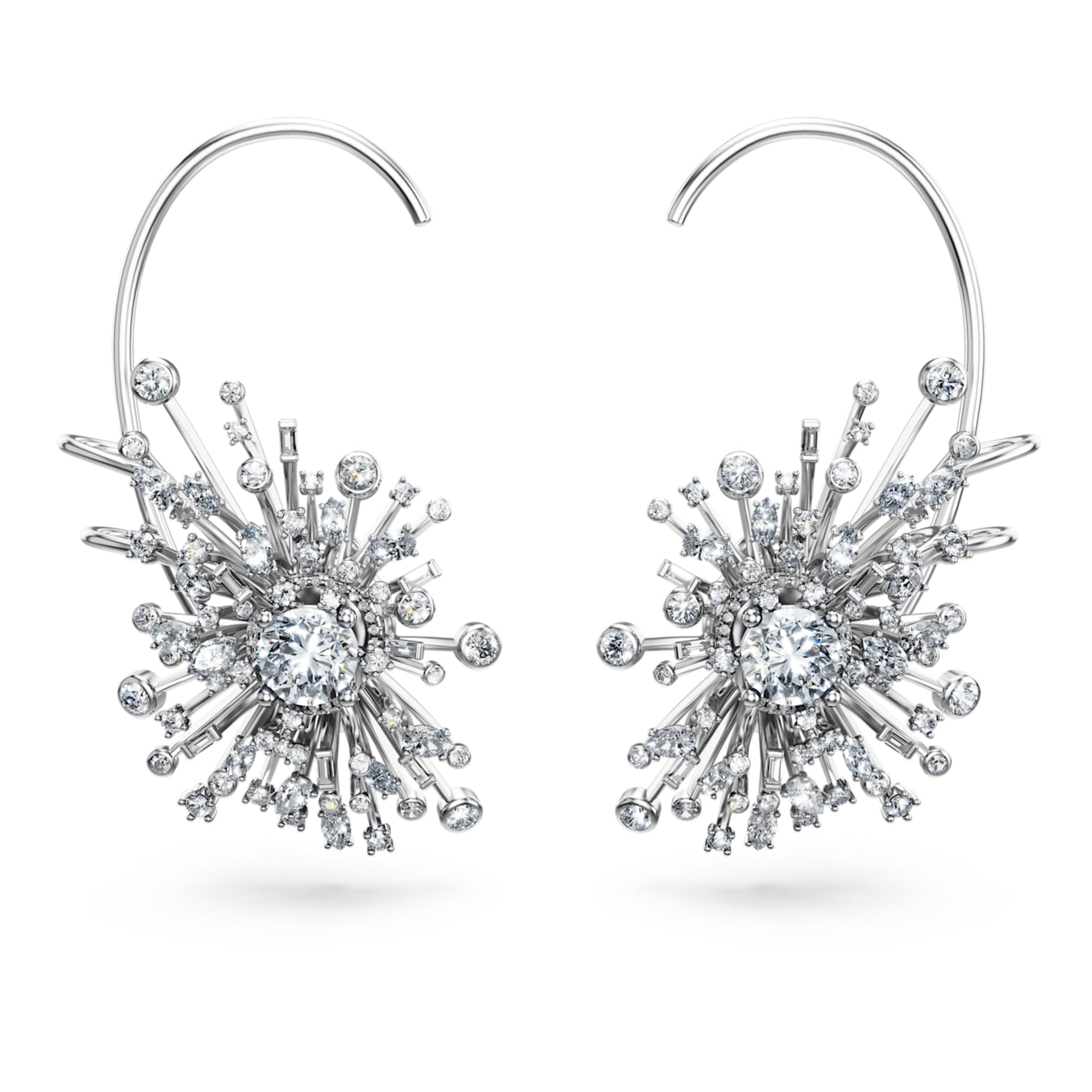 GALAXY EARRINGS LAB GROWN DIAMONDS 14 67 CT TW MIXED SHAPES 18K WHITE GOLD