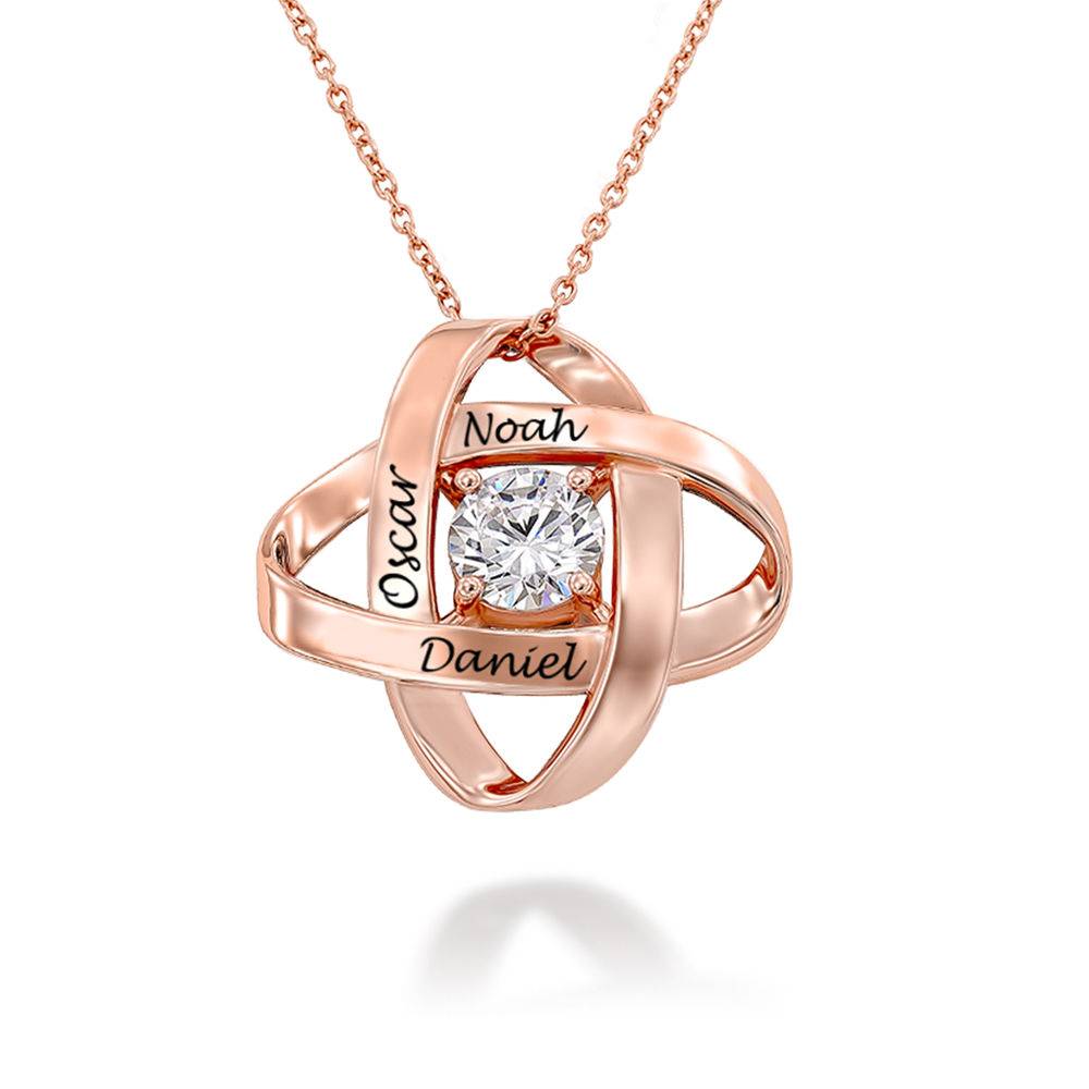 Galaxy Necklace with Cubic Zirconia in 18K Rose Gold Vermeil