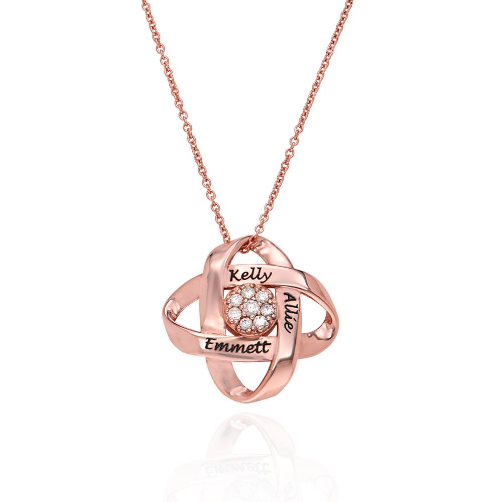 Galaxy Necklace with 0.19CT Diamonds in 18K Rose Gold Vermeil