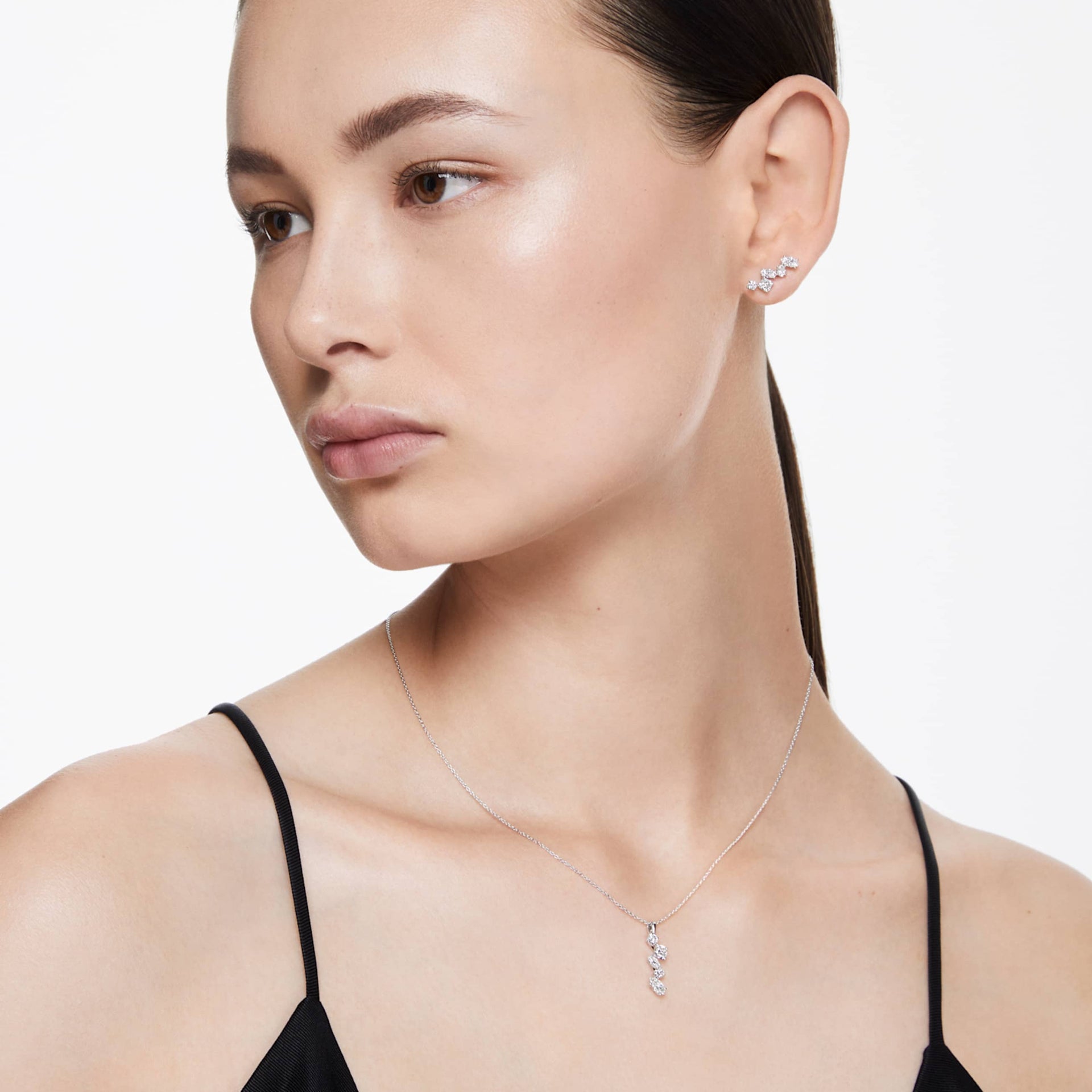 GALAXY PENDANT LAB GROWN DIAMONDS 0 9 CT TW MIXED SHAPES 14K WHITE GOLD