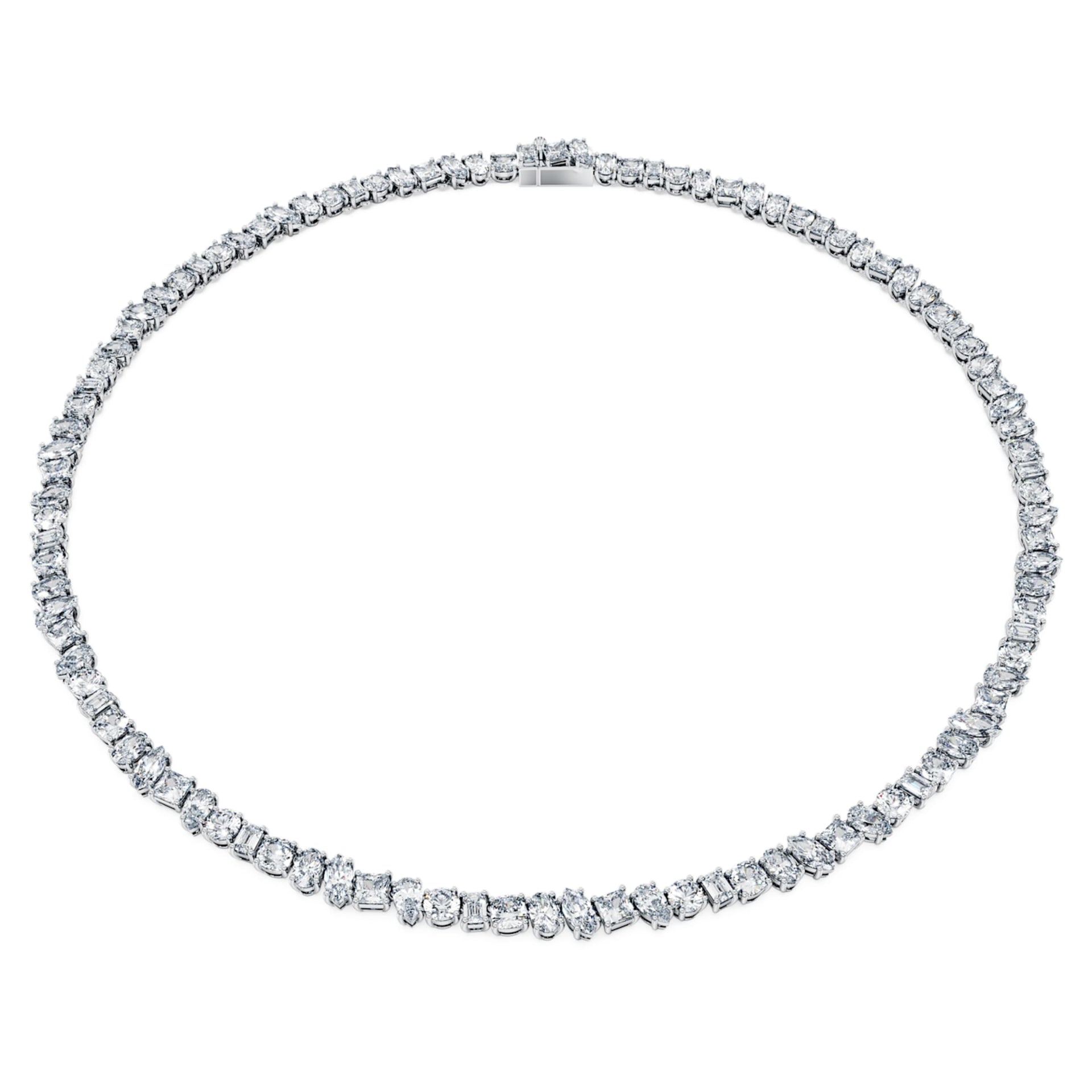 GALAXY TENNIS NECKLACE LAB GROWN DIAMONDS 47 27 CT TW MIXED SHAPES 18K WHITE GOLD