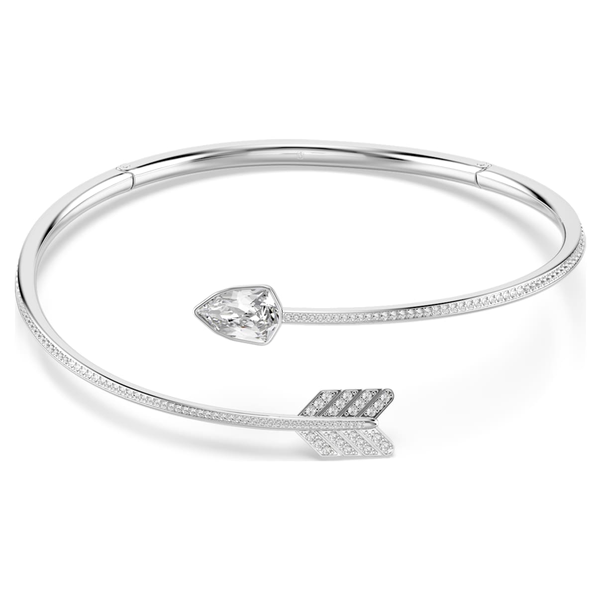 IDYLLIA CHOKER MIXED CUTS ARROW WHITE RHODIUM PLATED