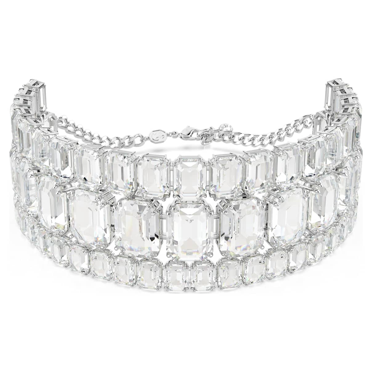 MILLENIA CHOKER OCTAGON CUT WHITE RHODIUM PLATED