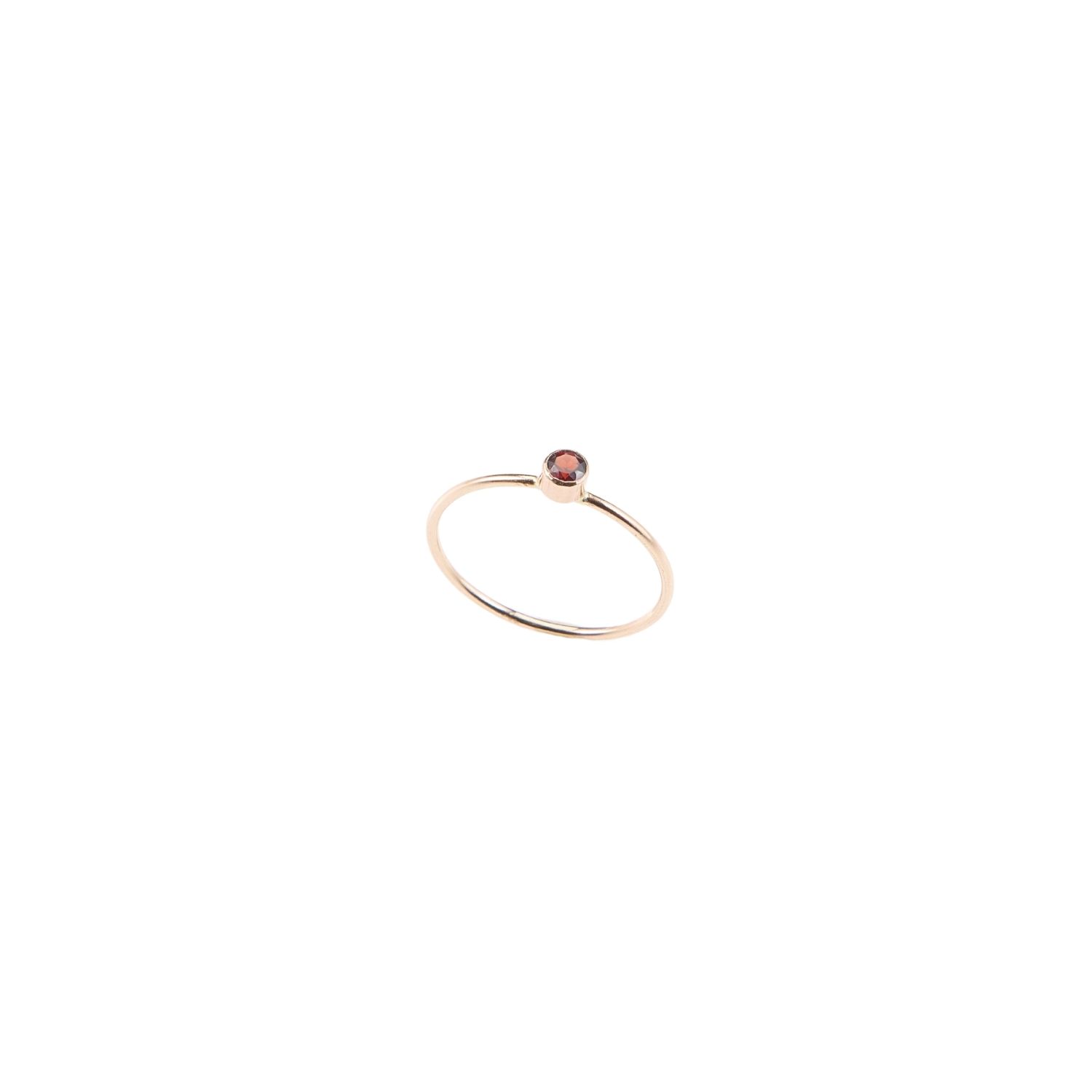 Garnet Gemstone Solitaire Ring