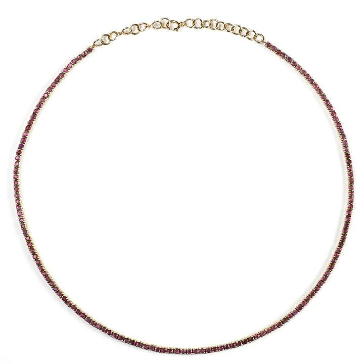 Garnet Tennis Necklace