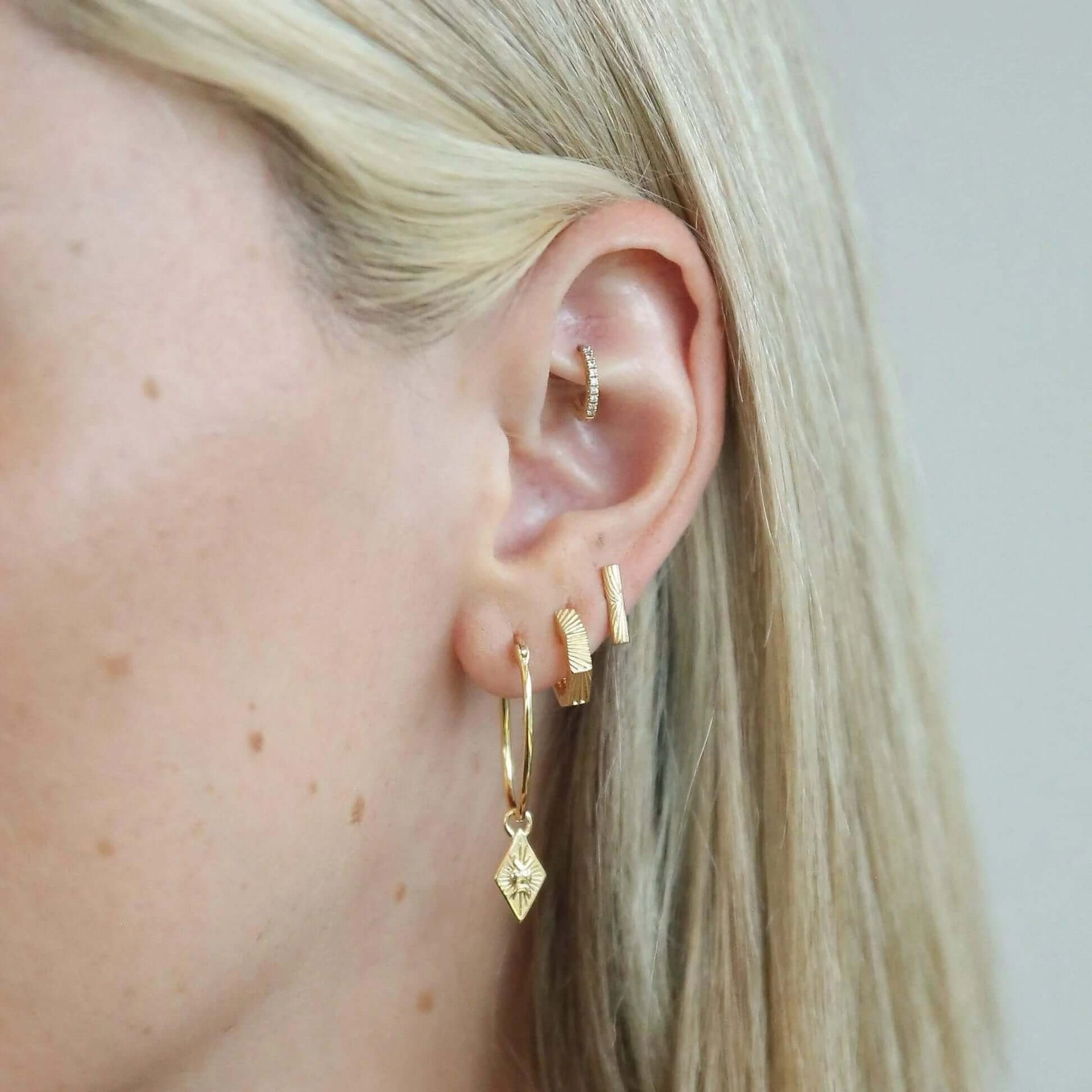 estee-lalonde-octagonal-huggie-hoops-daisy-london