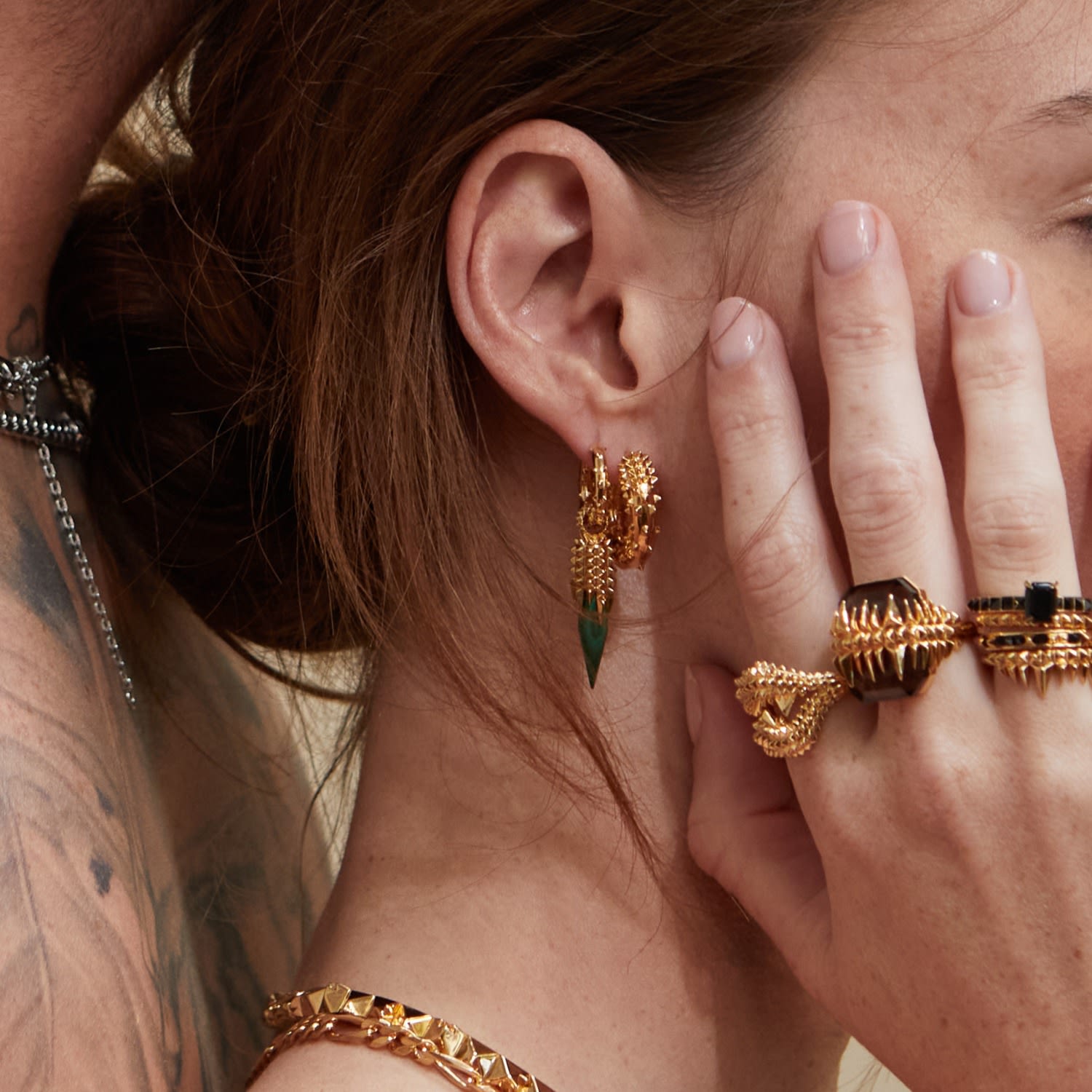 Dagger Hoops - Gold