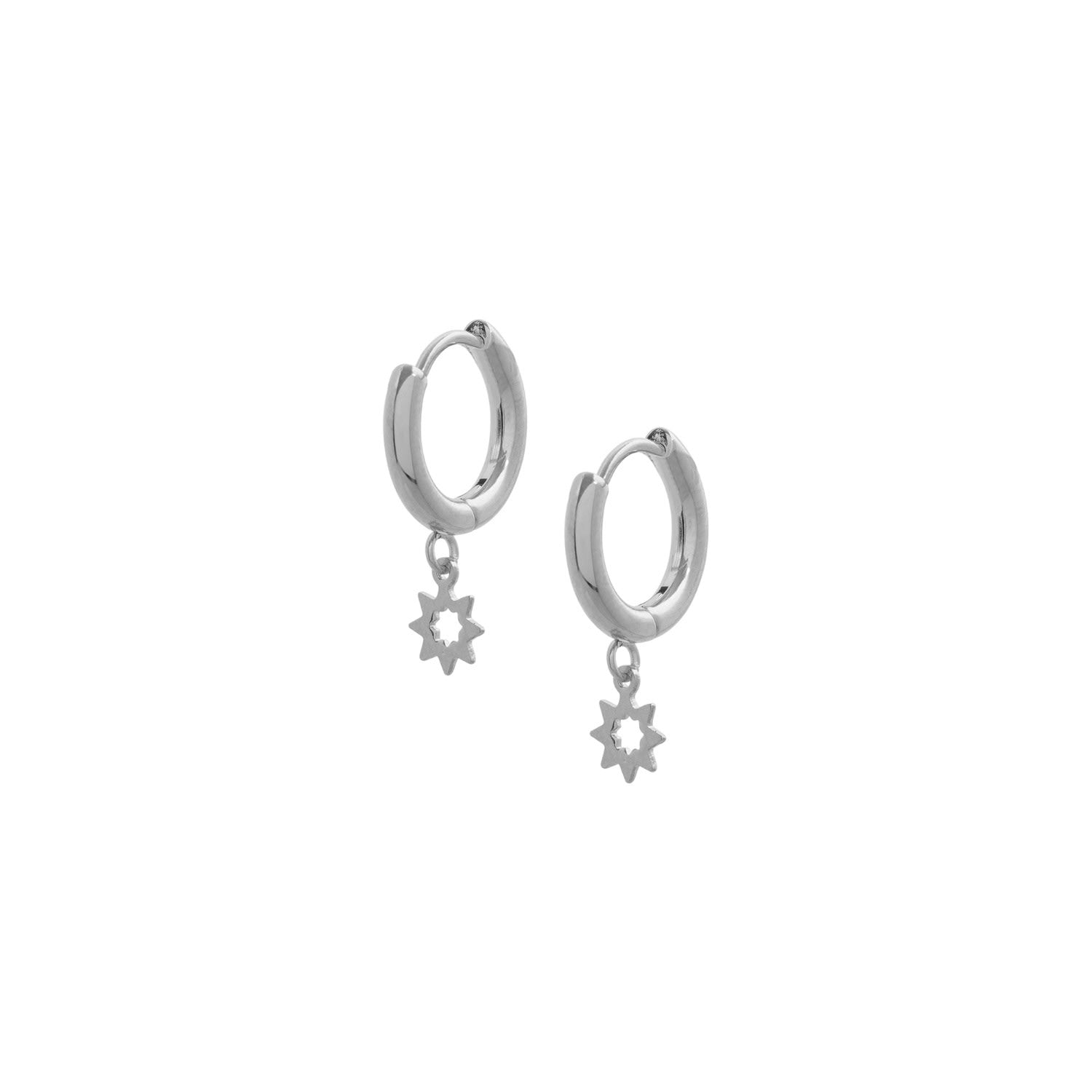 Silver Celestial Hoops