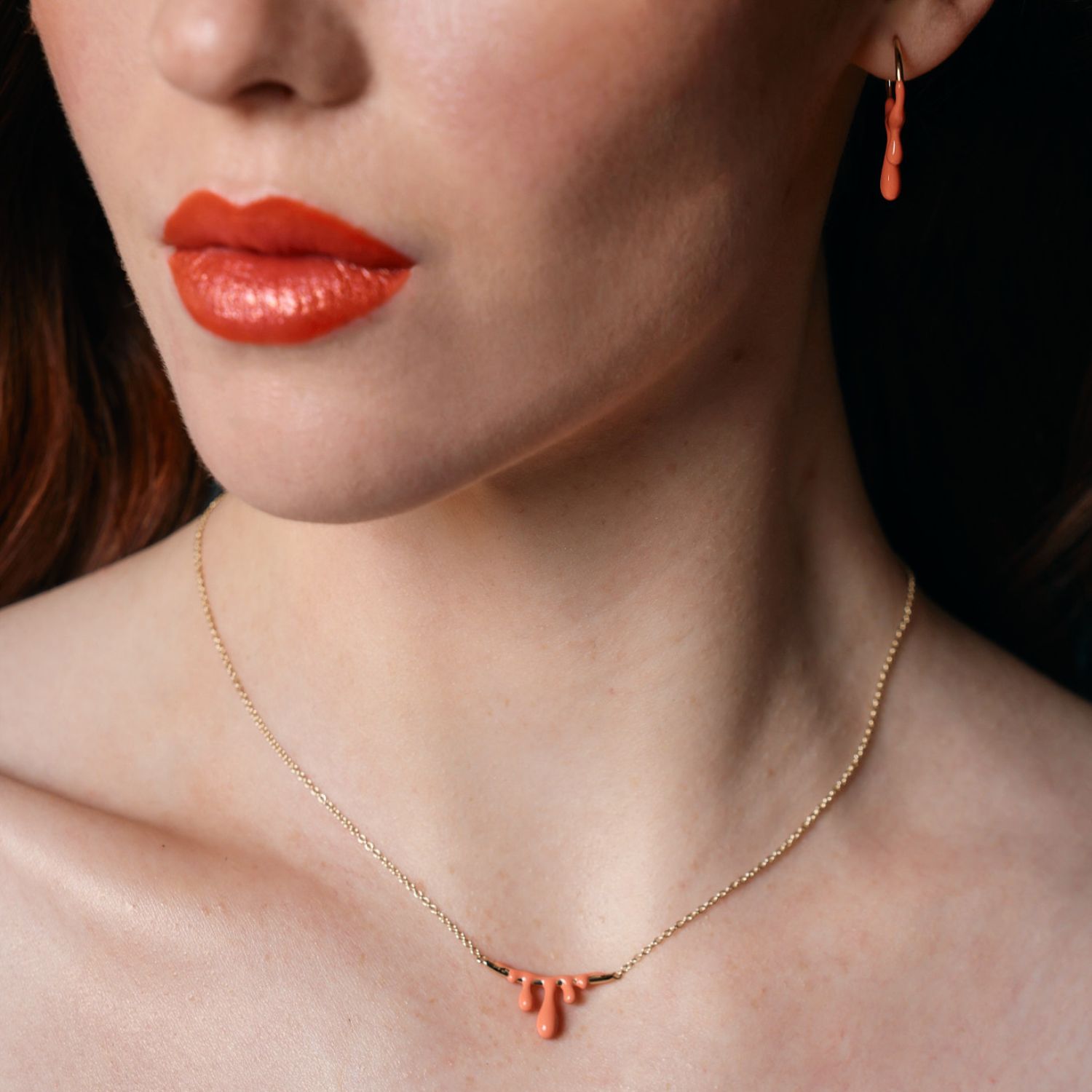 Gelato Tangerine Hoop - Gold