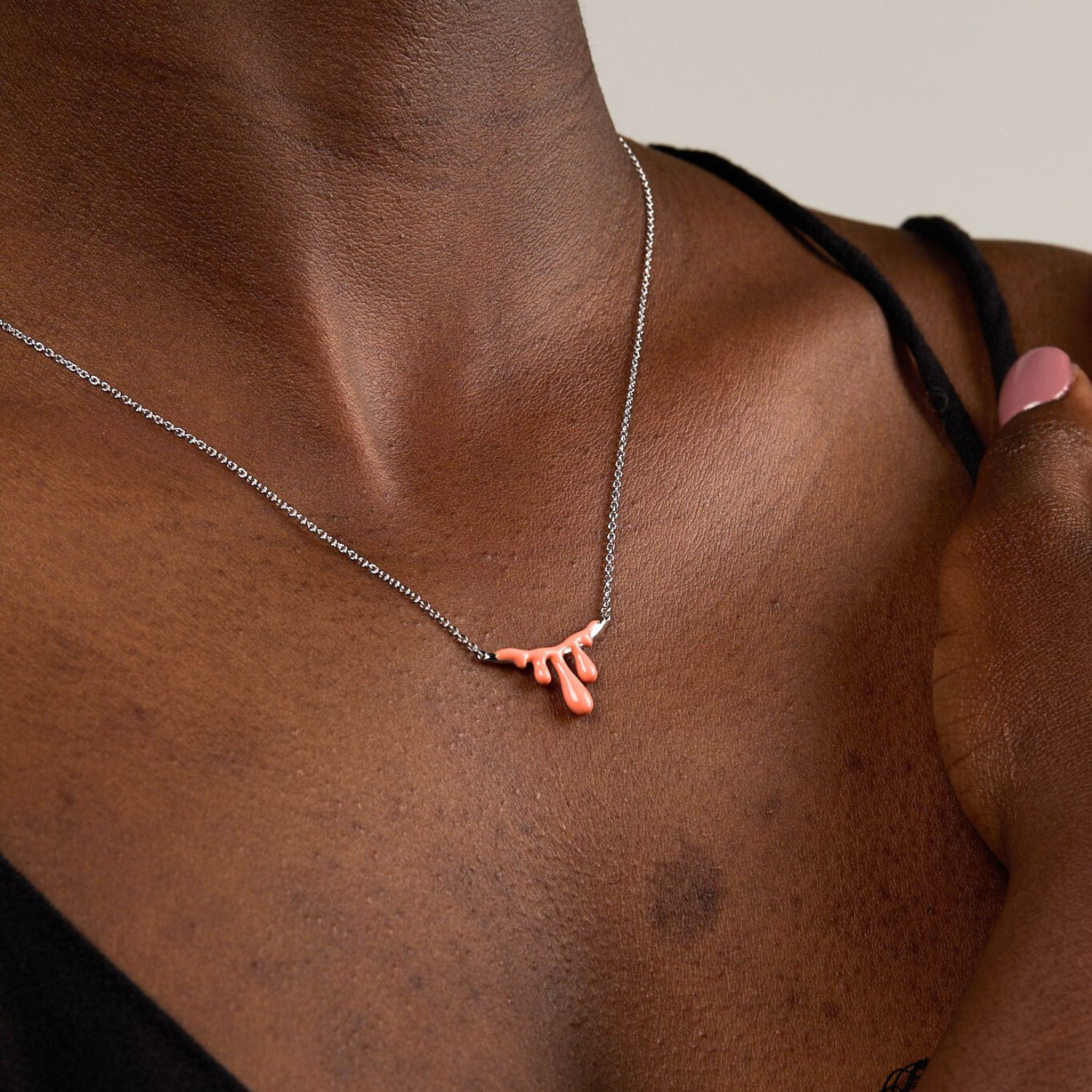 Gelato Tangerine Necklace - Silver