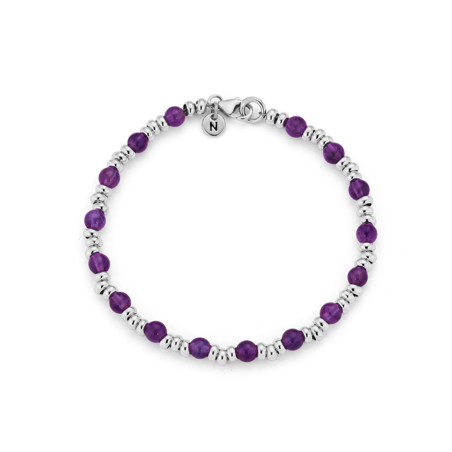 Gem Amethyst Bracelet Birthstone February Sterling Silver