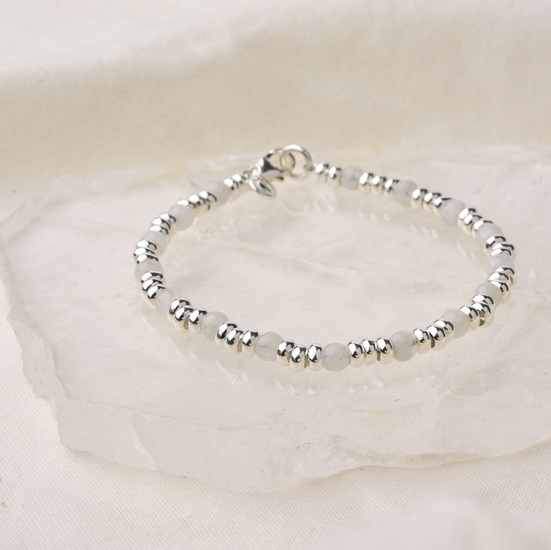 Gem Bracelet June Birthstone Moonstone Sterling Silver