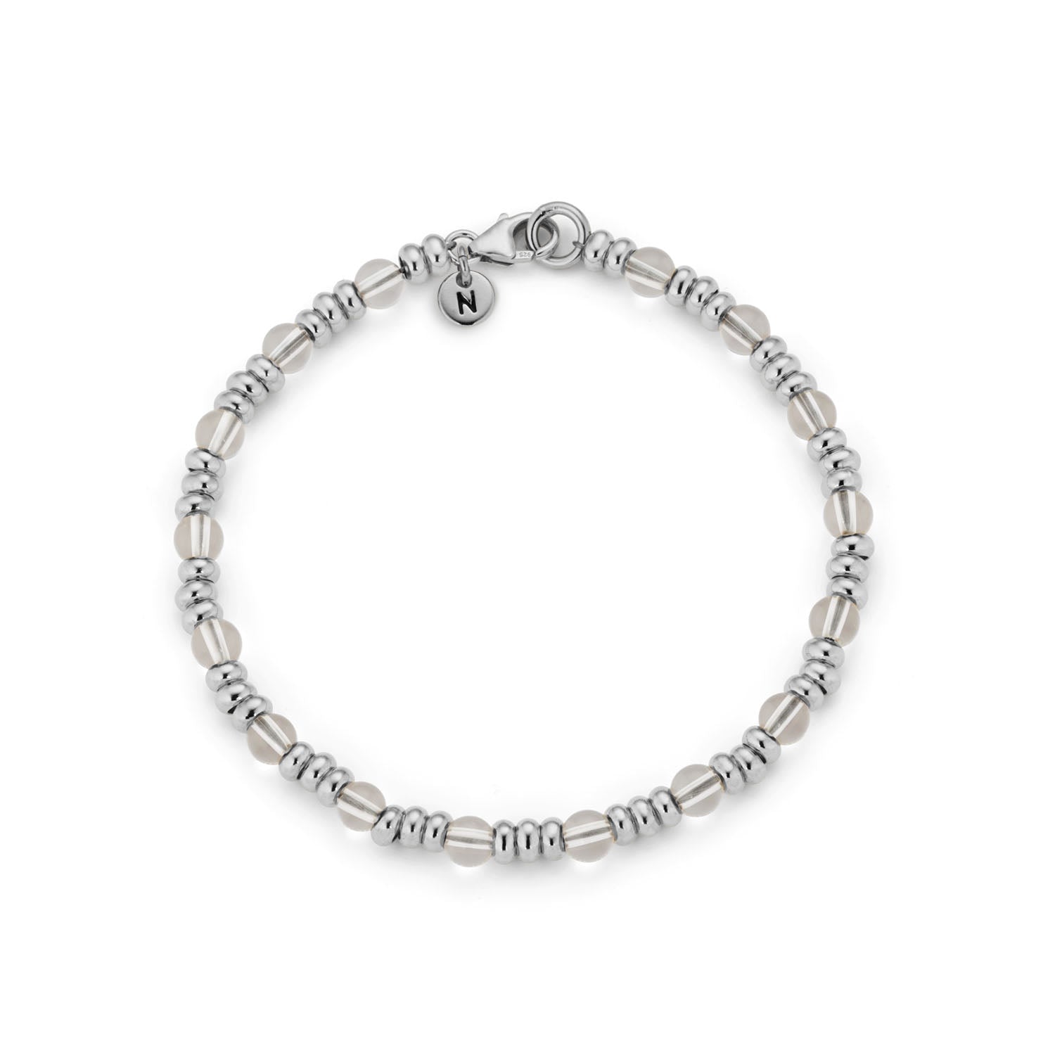 Gem Crystal Bracelet Birthstone April Sterling Silver