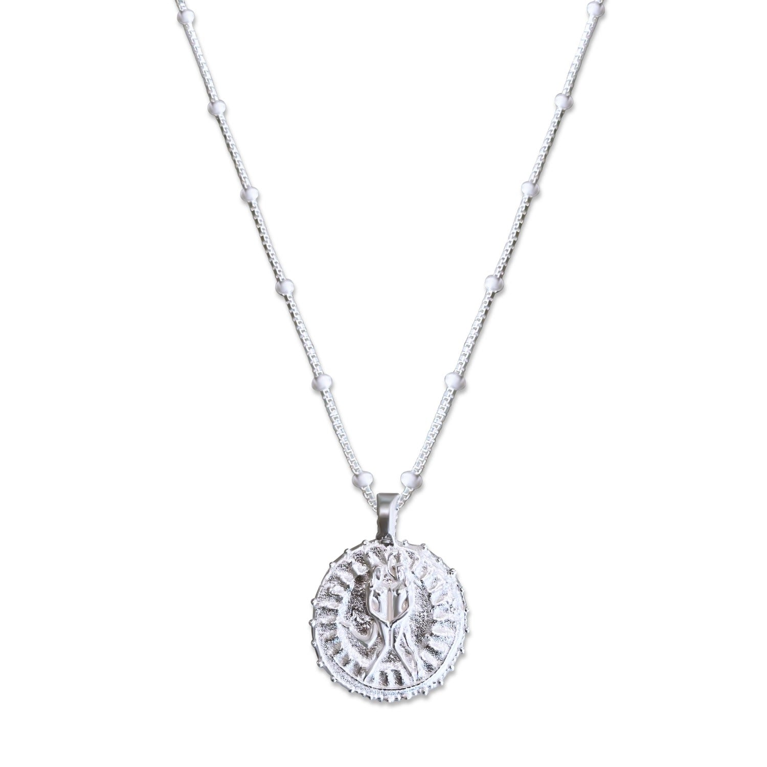 Gemini Zodiac Manifesting Necklace *Double Sided* - Sterling Silver