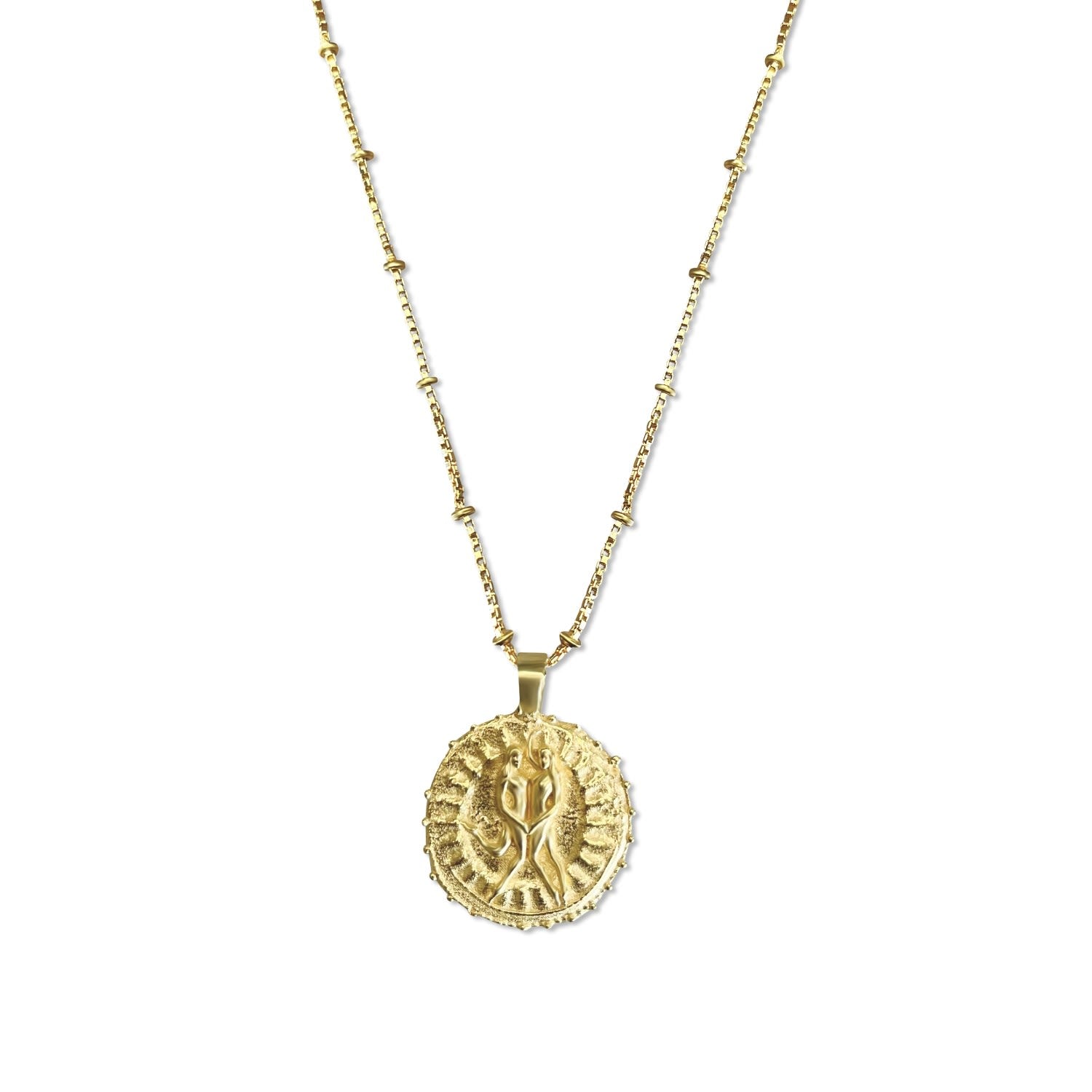 Gemini Zodiac Manifesting Necklace *Double Sided* - Gold Vermeil