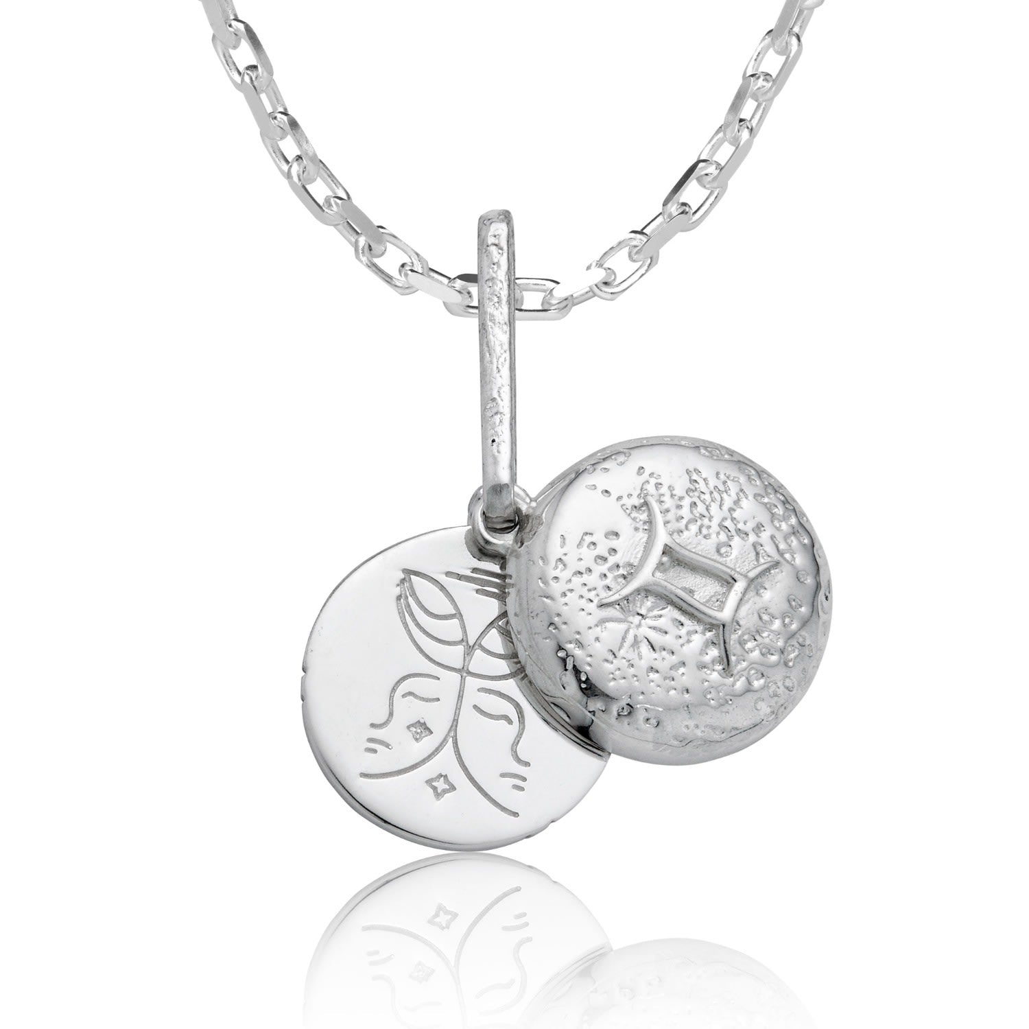 Gemini - Zodiac Necklace In Sterling Silver