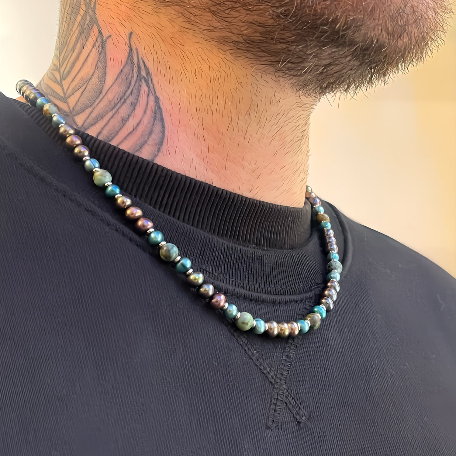 Gemstone Pearl Necklace